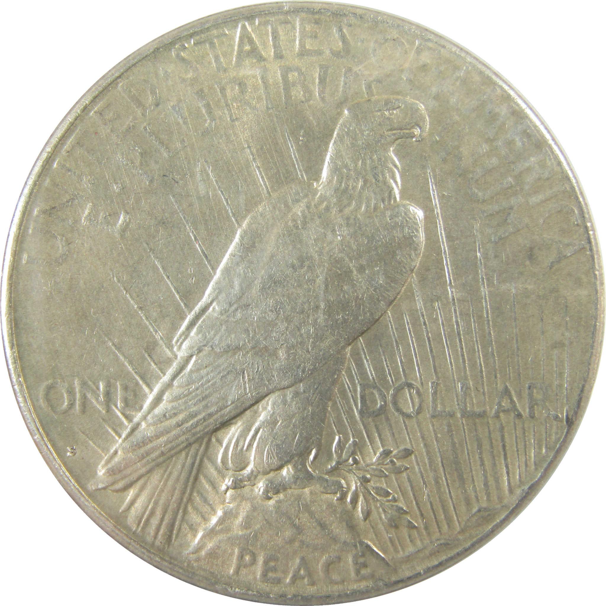 1924 S Peace Silver Dollar AU 55 ANACS $1 Coin Collectible SKU:I28009
