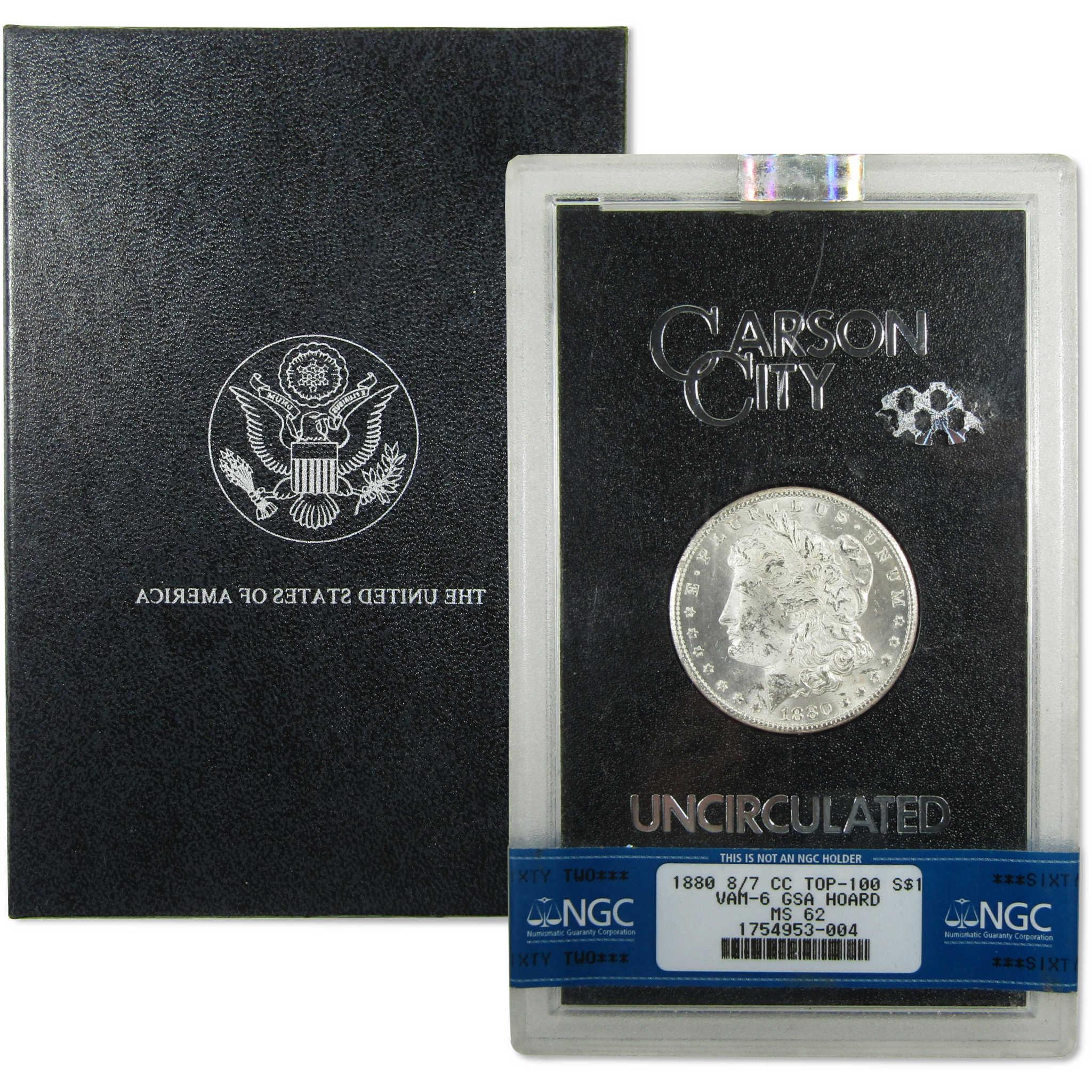 1880 CC GSA VAM-6 8/7 Top 100 Morgan Silver $1 MS 62 NGC OGP SKU:CP916 - Morgan coin - Morgan silver dollar - Morgan silver dollar for sale - Profile Coins & Collectibles