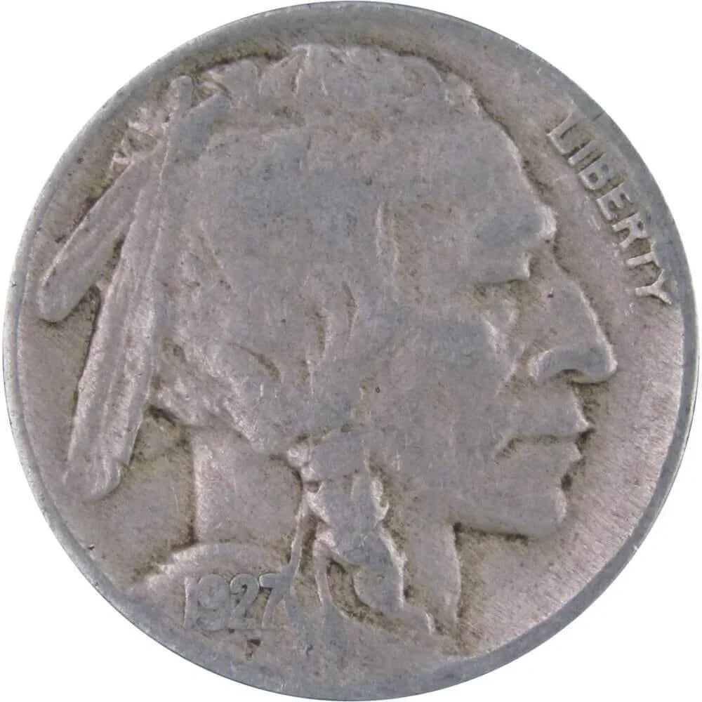 1927 Indian Head Buffalo Nickel F Fine 5c Coin Collectible