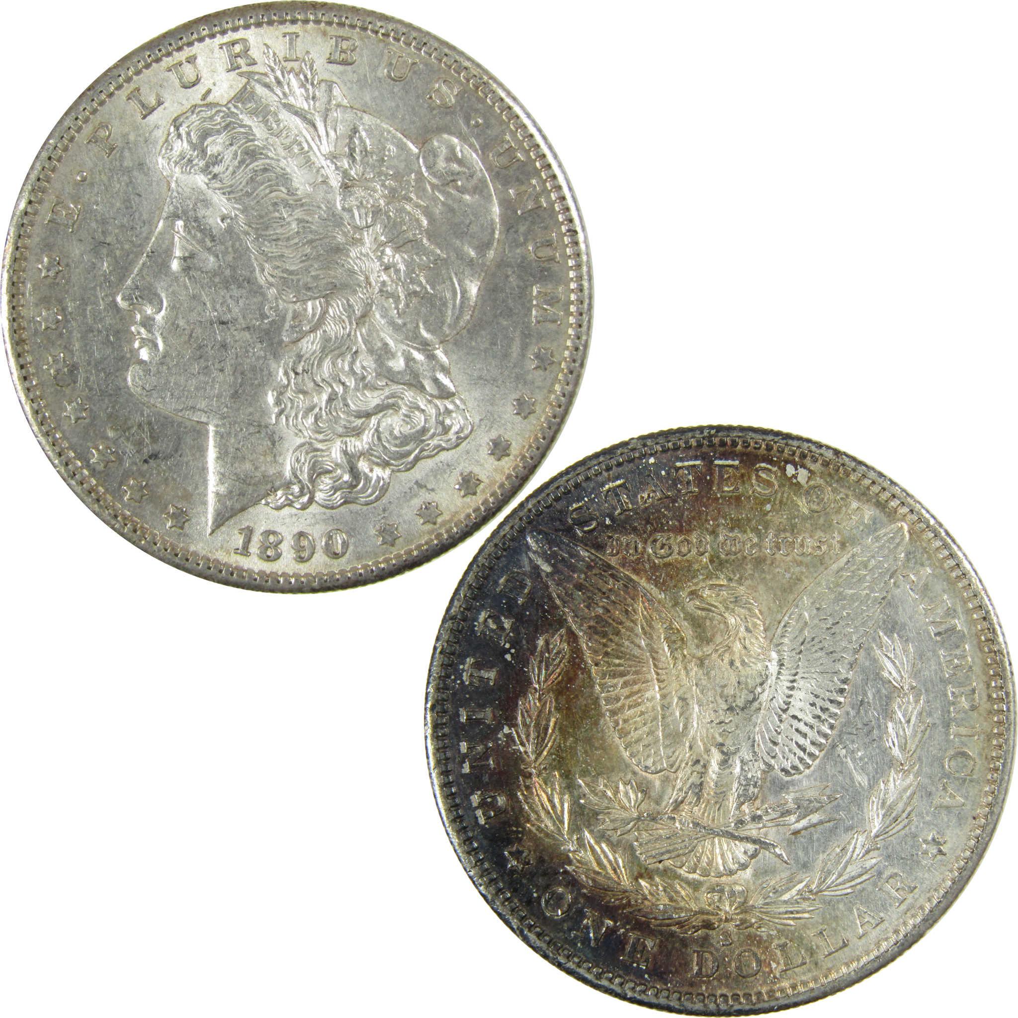 1890 S Morgan Dollar CH AU Choice About Unc $1 Coin Toned SKU:I27463
