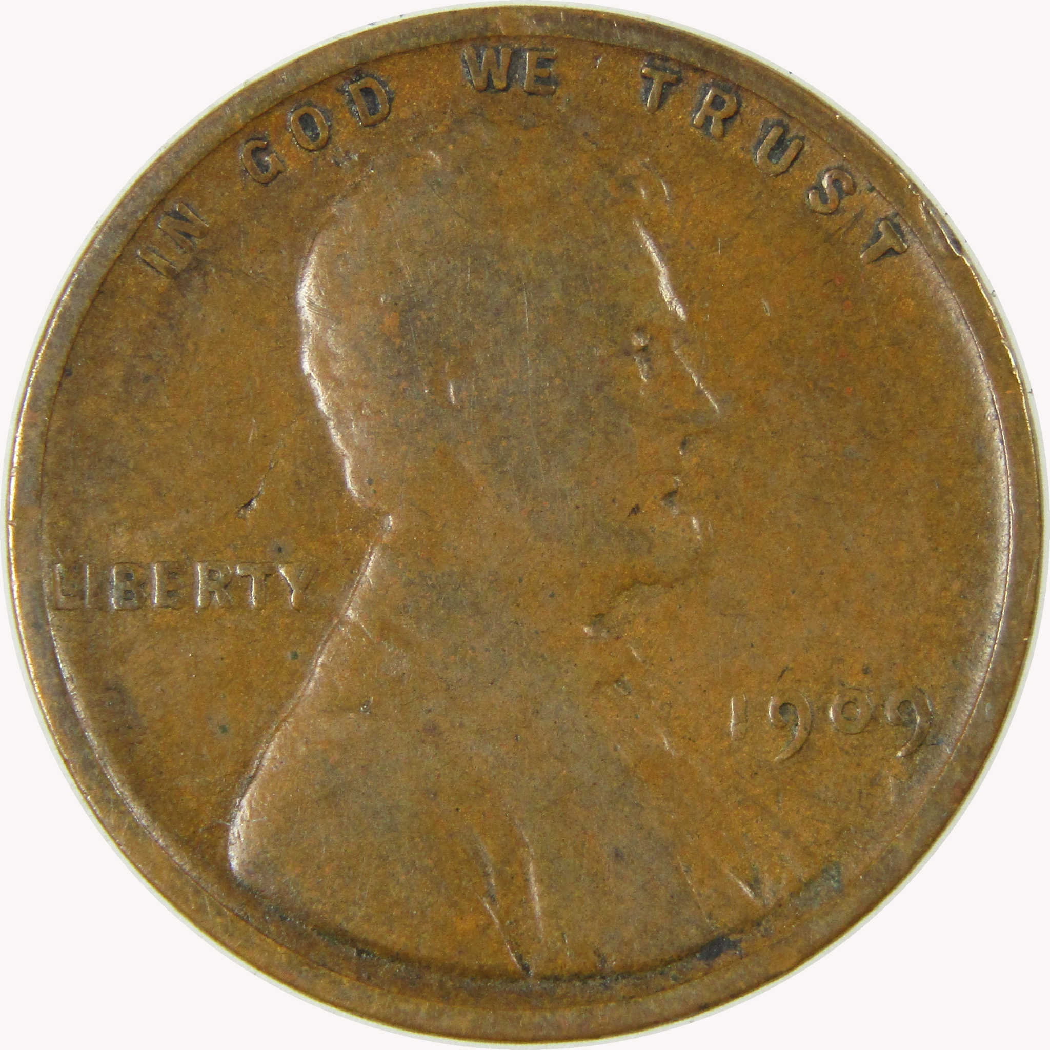 1909 VDB Lincoln Wheat Cent VG Very Good Details Penny SKU:I26317