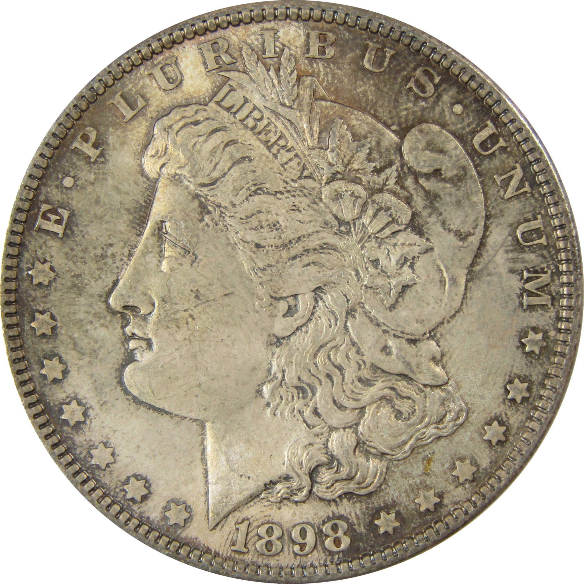 1898 Morgan Silver Dollar Uncirculated Mint State Toned SKU:CP657