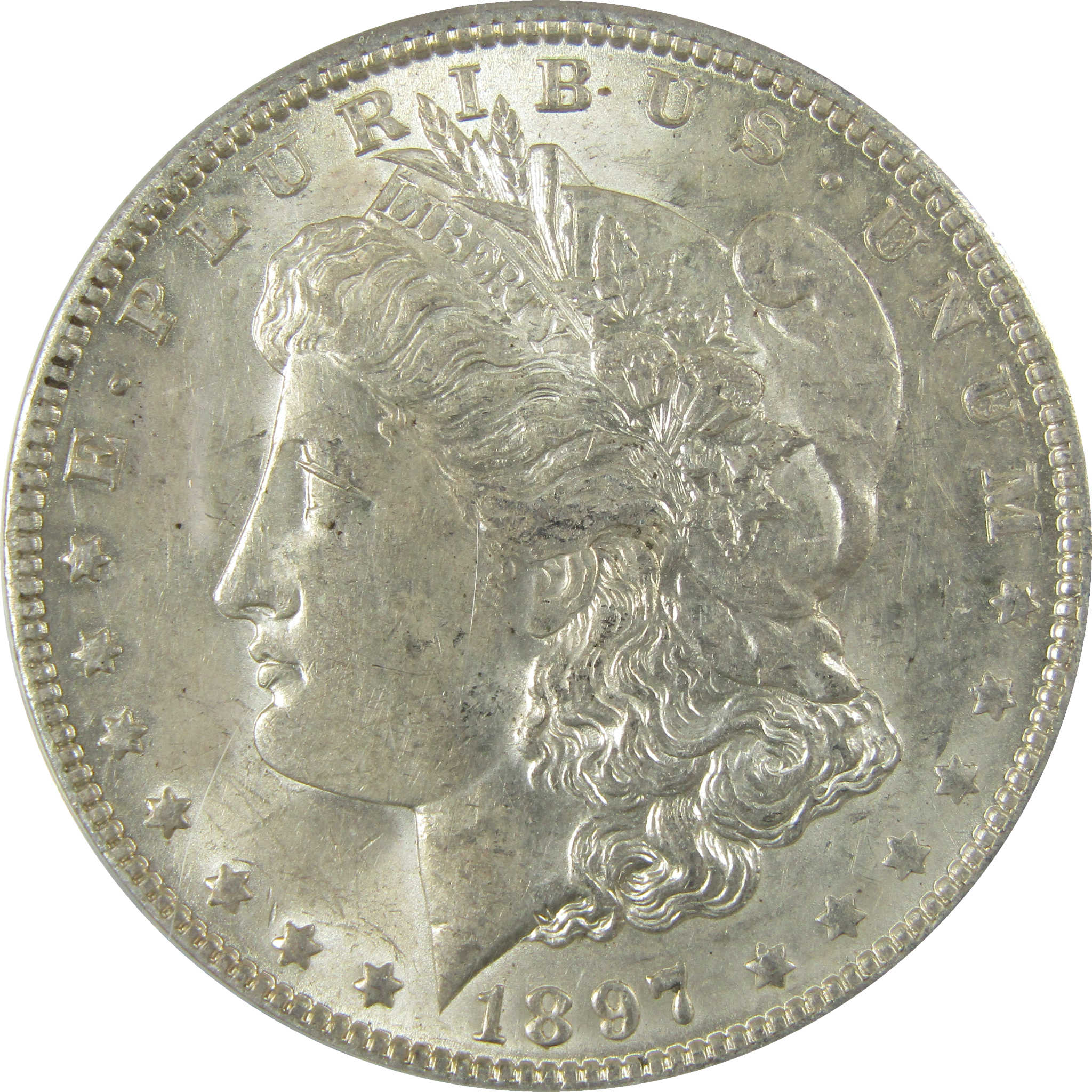 1897 O Morgan Silver Dollar AU 55 ANACS $1 Coin Collectible SKU:I28050