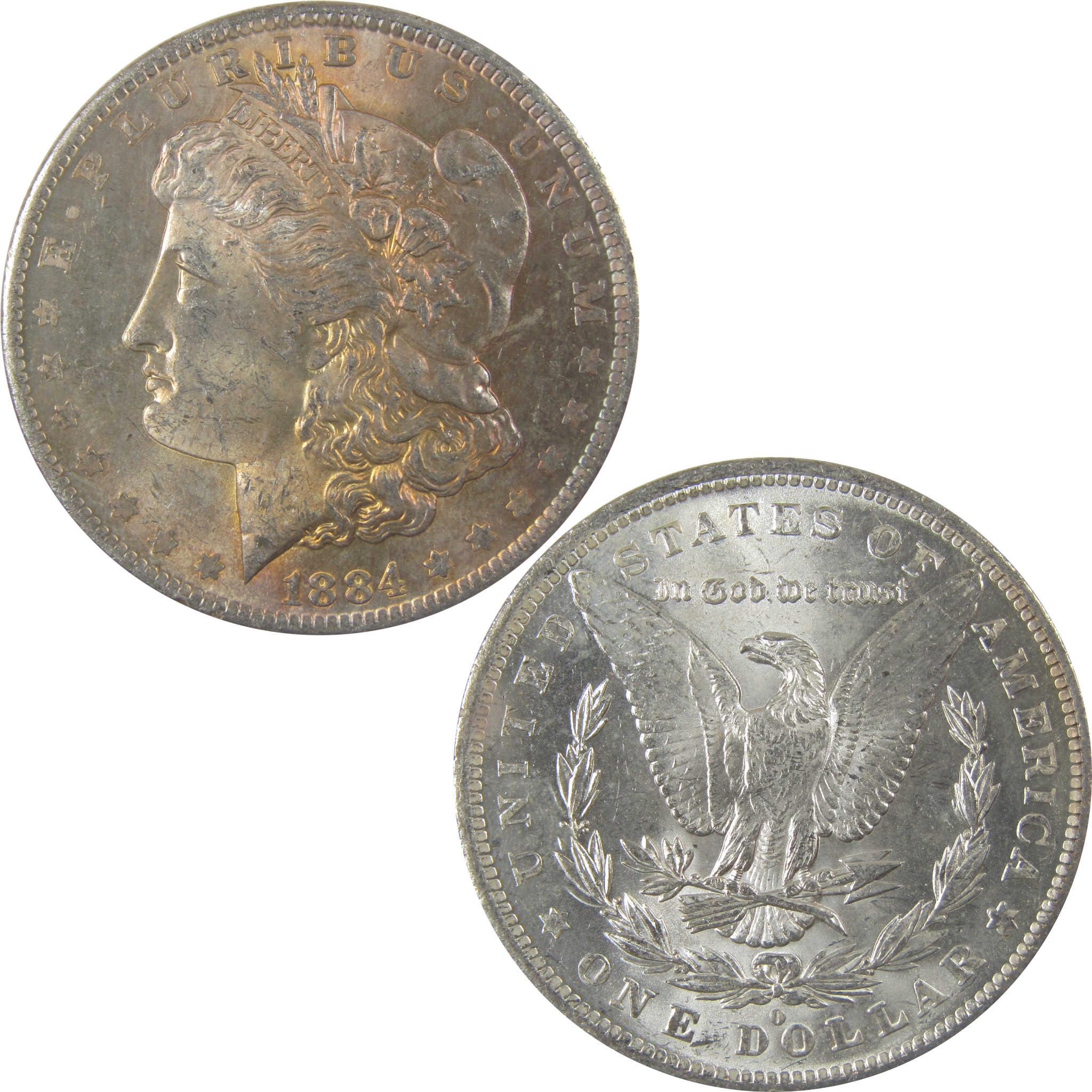 1884 O Morgan Silver Dollar BU Choice Uncirculated Toned SKU:I24187