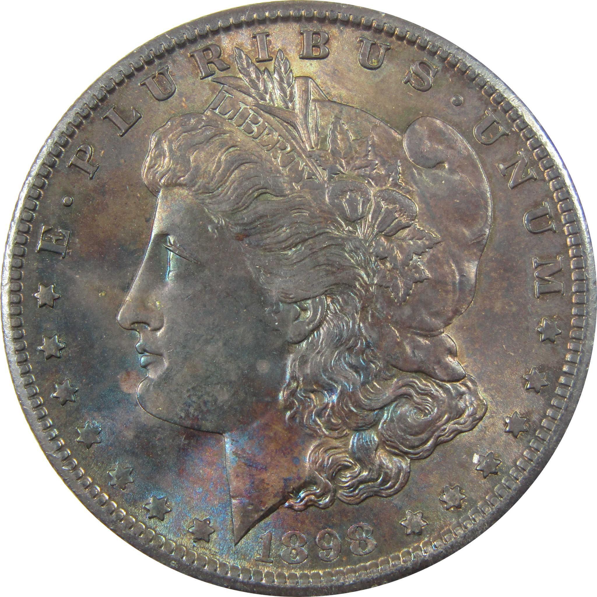 1898 O Morgan Silver Dollar Uncirculated Mint State Toned SKU:CP1411