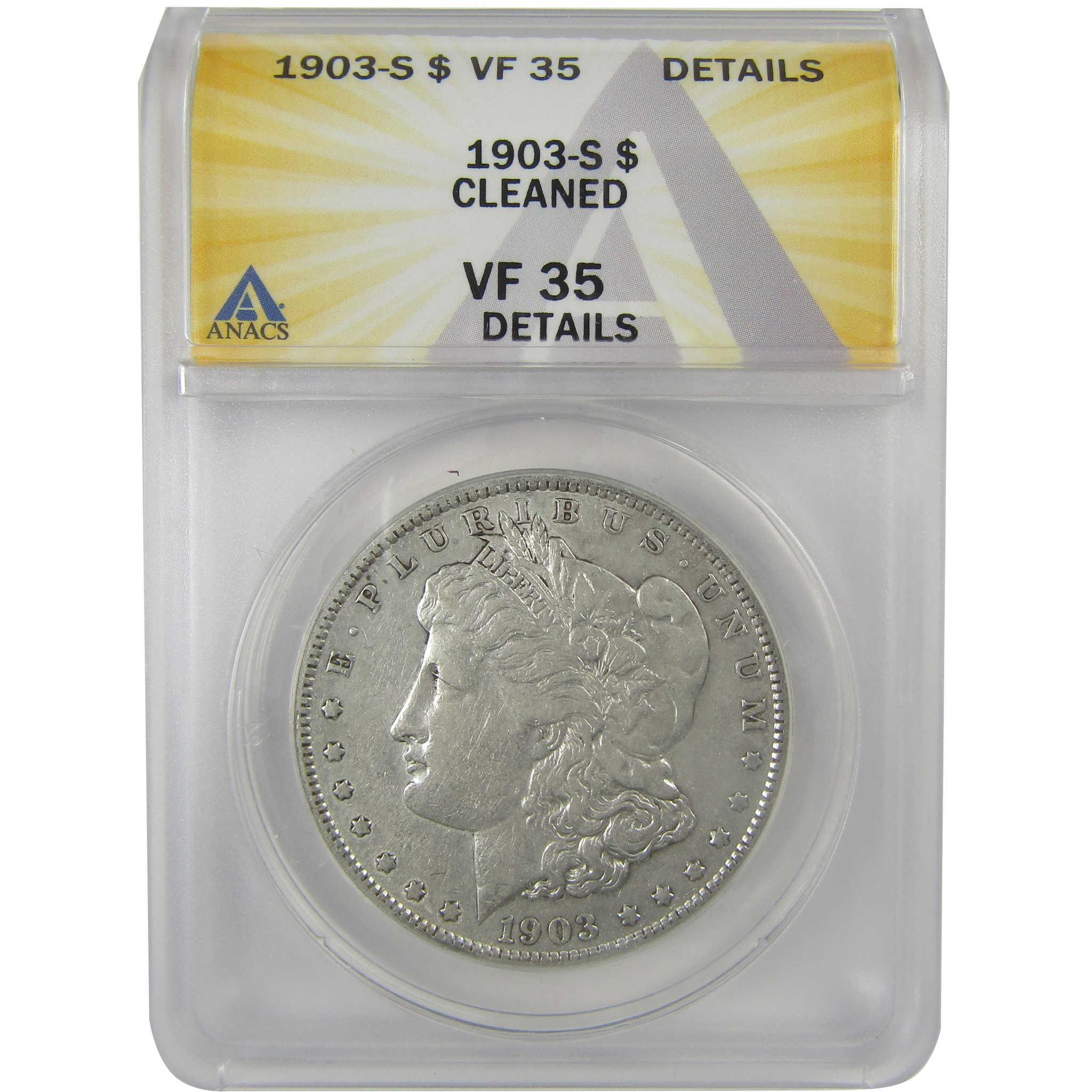 1903 S Morgan Dollar VF 35 Details ANACS Silver $1 Coin SKU:I21775 - Morgan coin - Morgan silver dollar - Morgan silver dollar for sale - Profile Coins & Collectibles