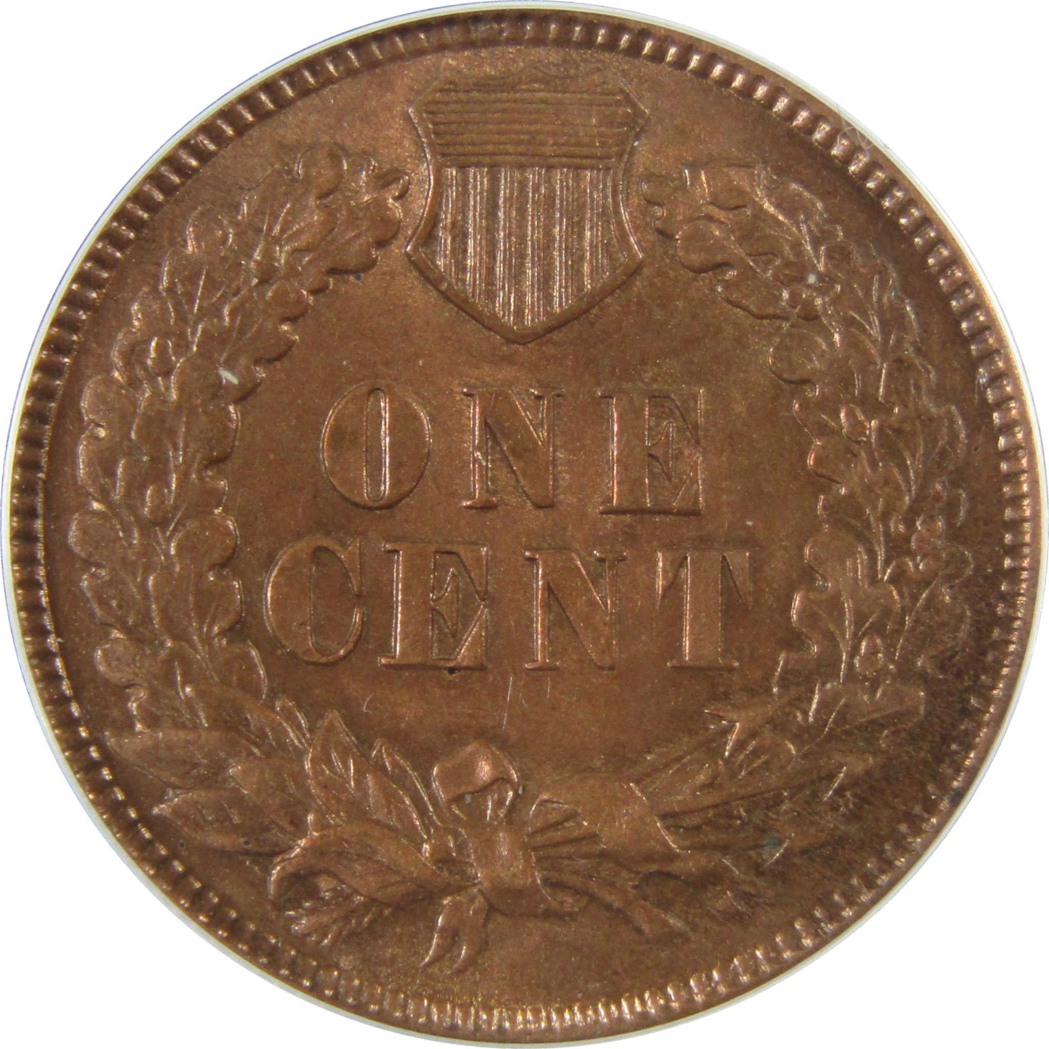 1876 Indian Head Cent AU 58 Details ANACS Penny 1c Coin SKU:I28057