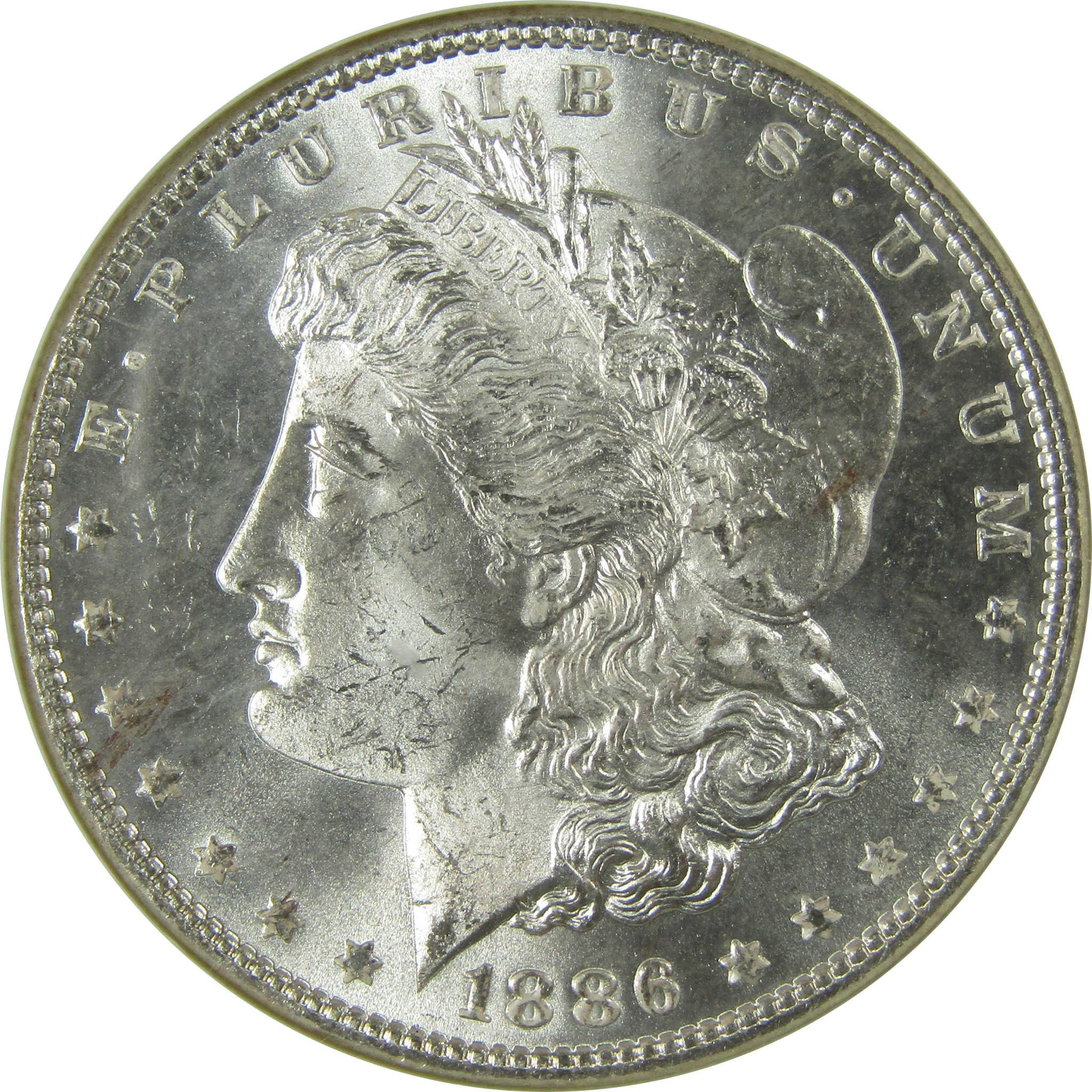 1886 Morgan Silver Dollar MS 64 NGC Uncirculated $1 Coin SKU:CP404 - Morgan coin - Morgan silver dollar - Morgan silver dollar for sale - Profile Coins & Collectibles
