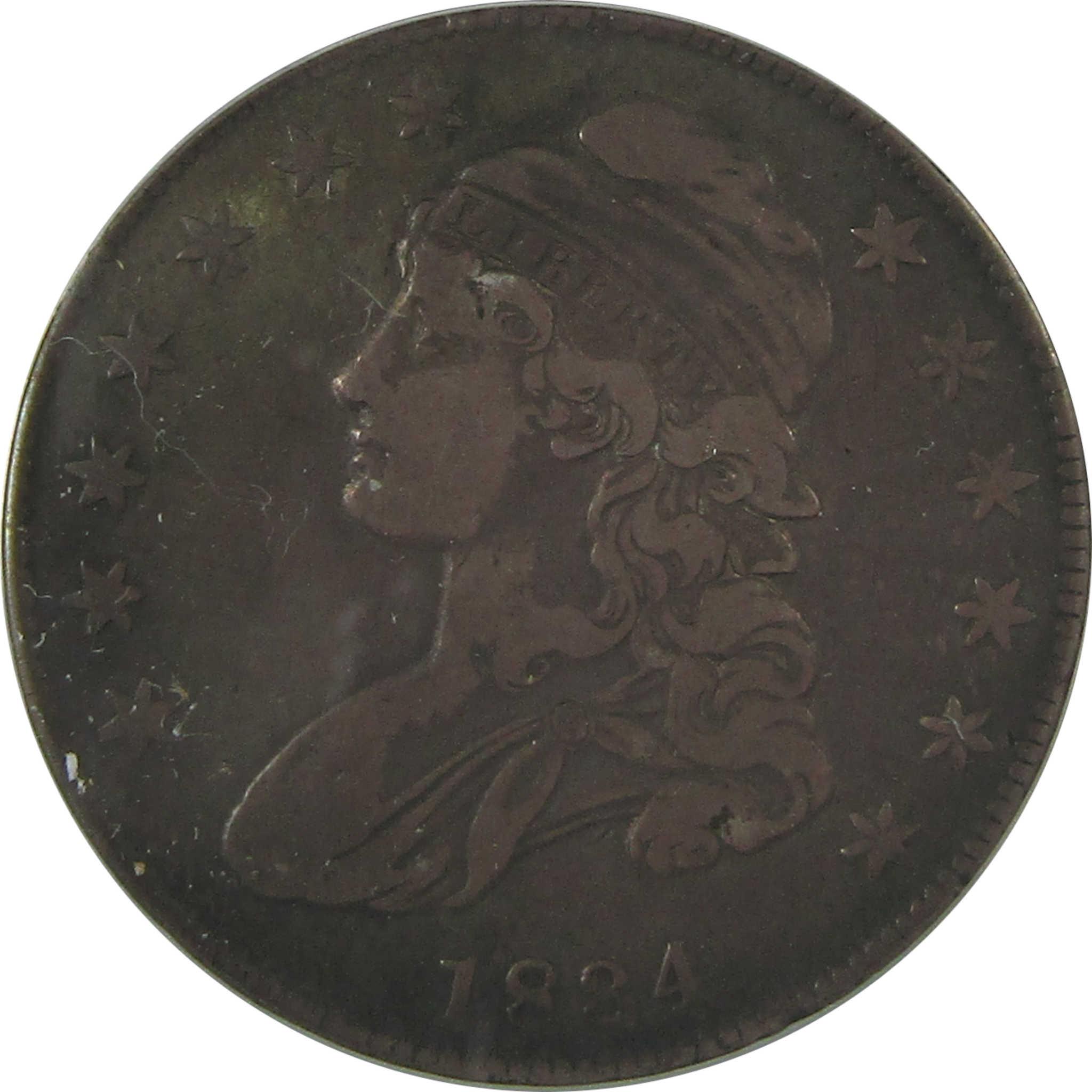 1834 Small Date Stars Letters Capped Bust 50C VF 25 ANACS SKU:I23032