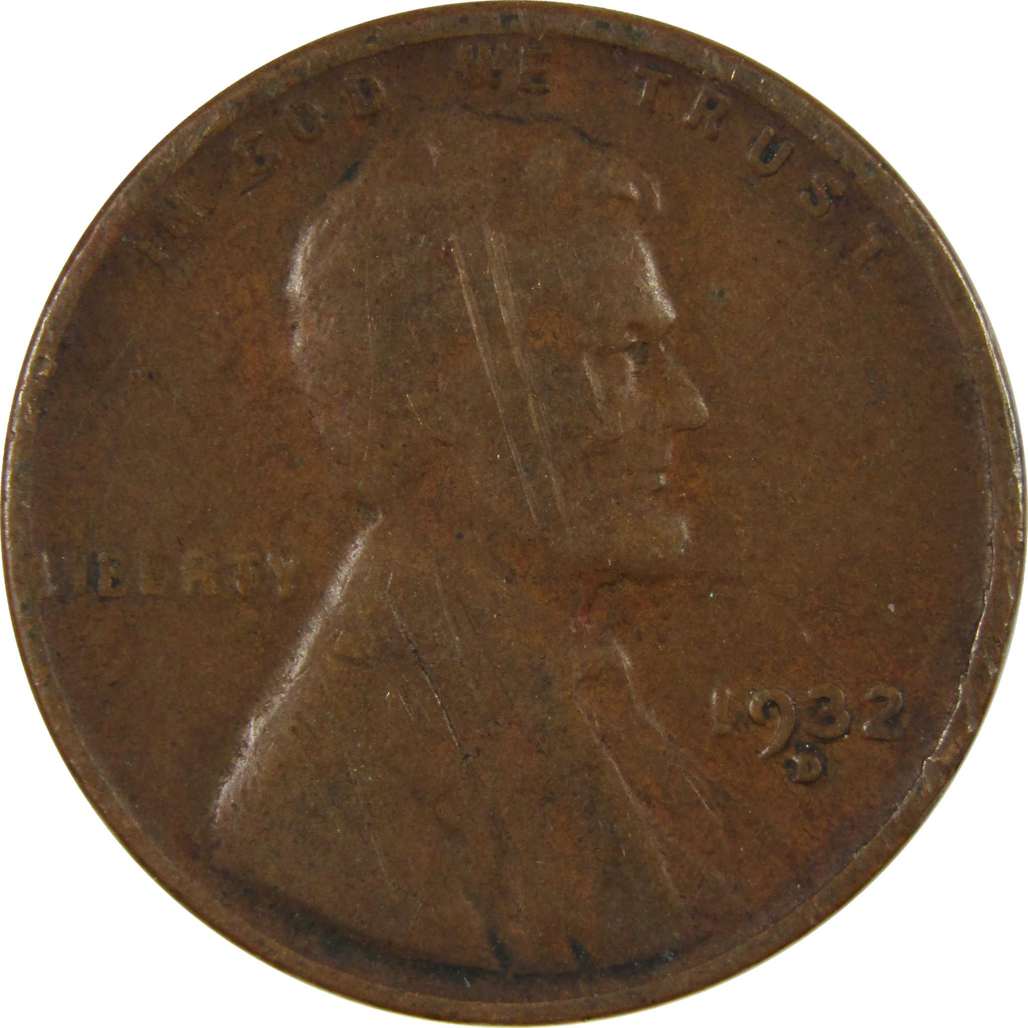 1932 D Lincoln Wheat Cent VG Very Good Penny 1c Coin SKU:I27131