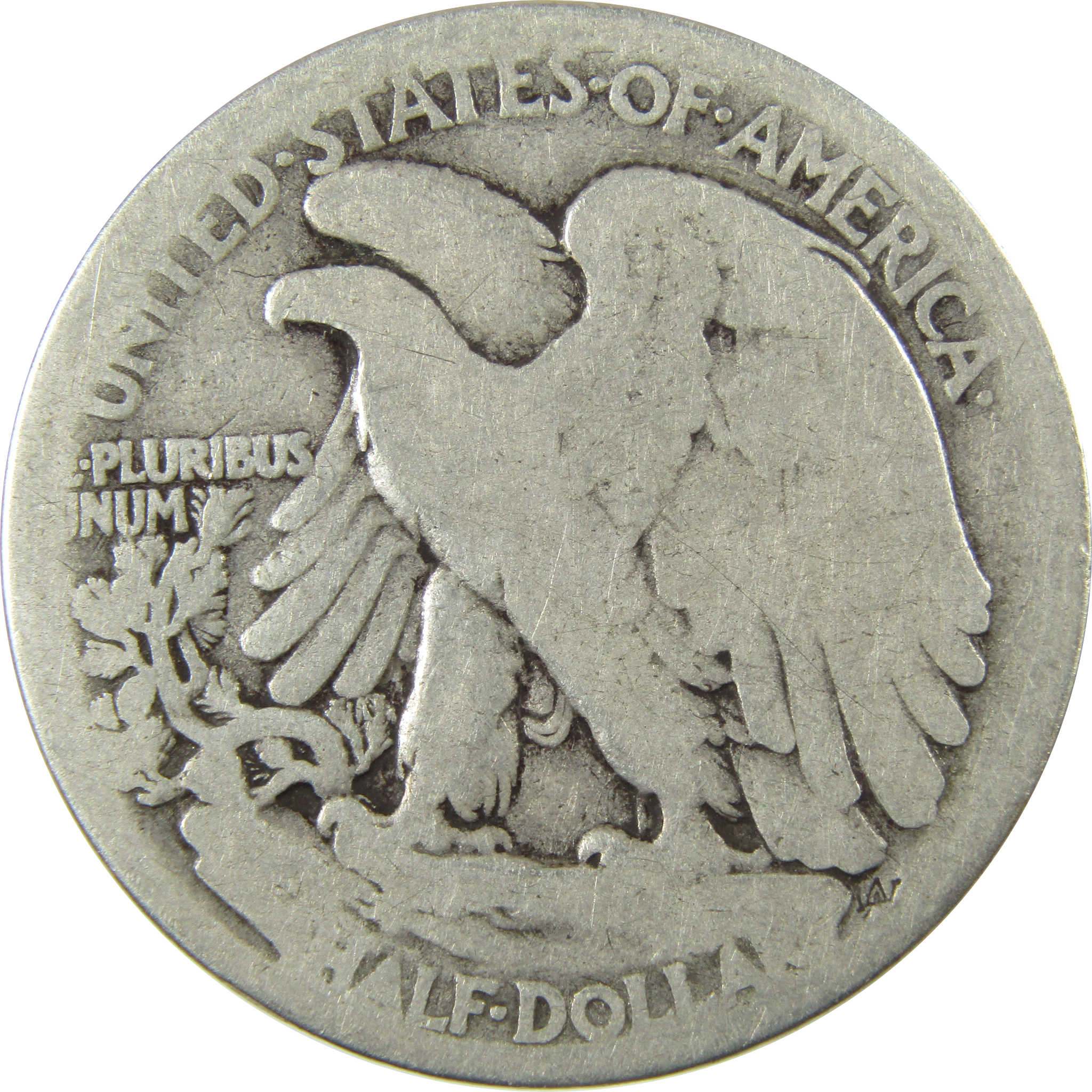 1917 S Obverse Liberty Walking Silver 50c AG About Good SKU:CP1447
