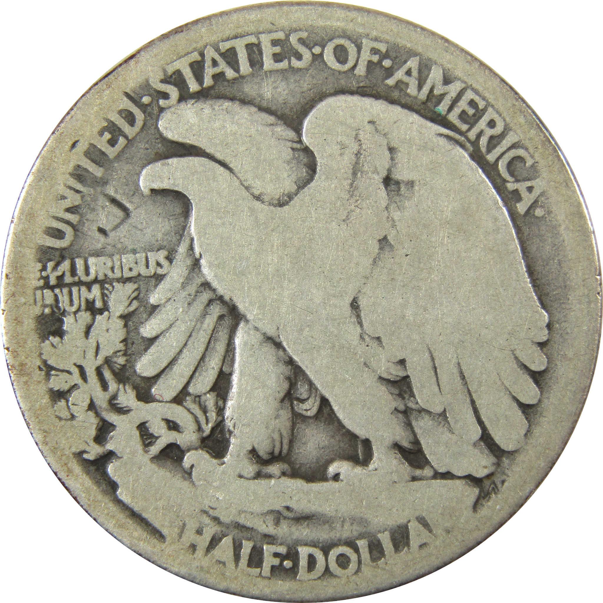 1917 D Obverse Liberty Walking Silver Half Dollar G Good SKU:CP1443