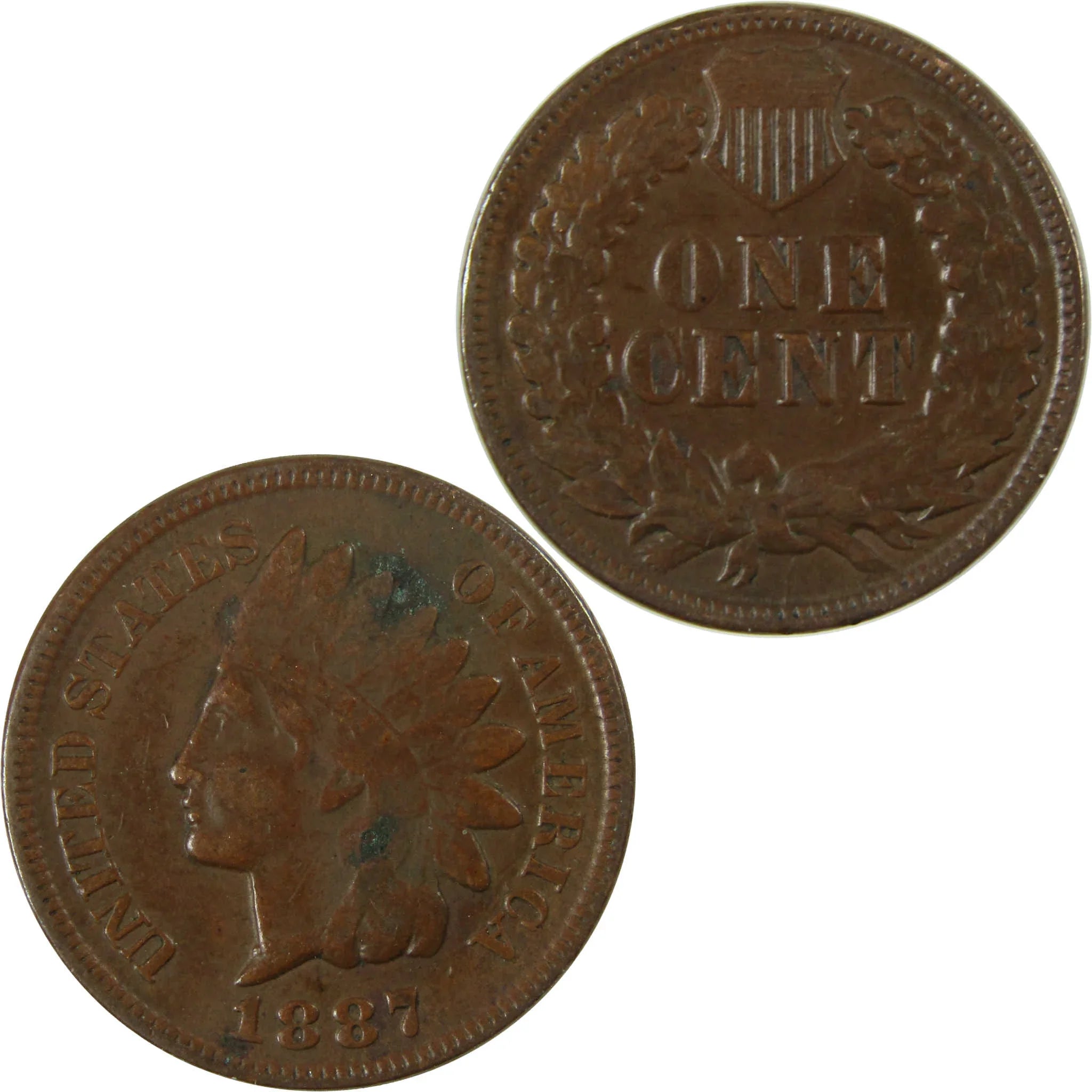 1887 Indian Head Cent VF Very Fine Penny 1c Coin SKU:I26929