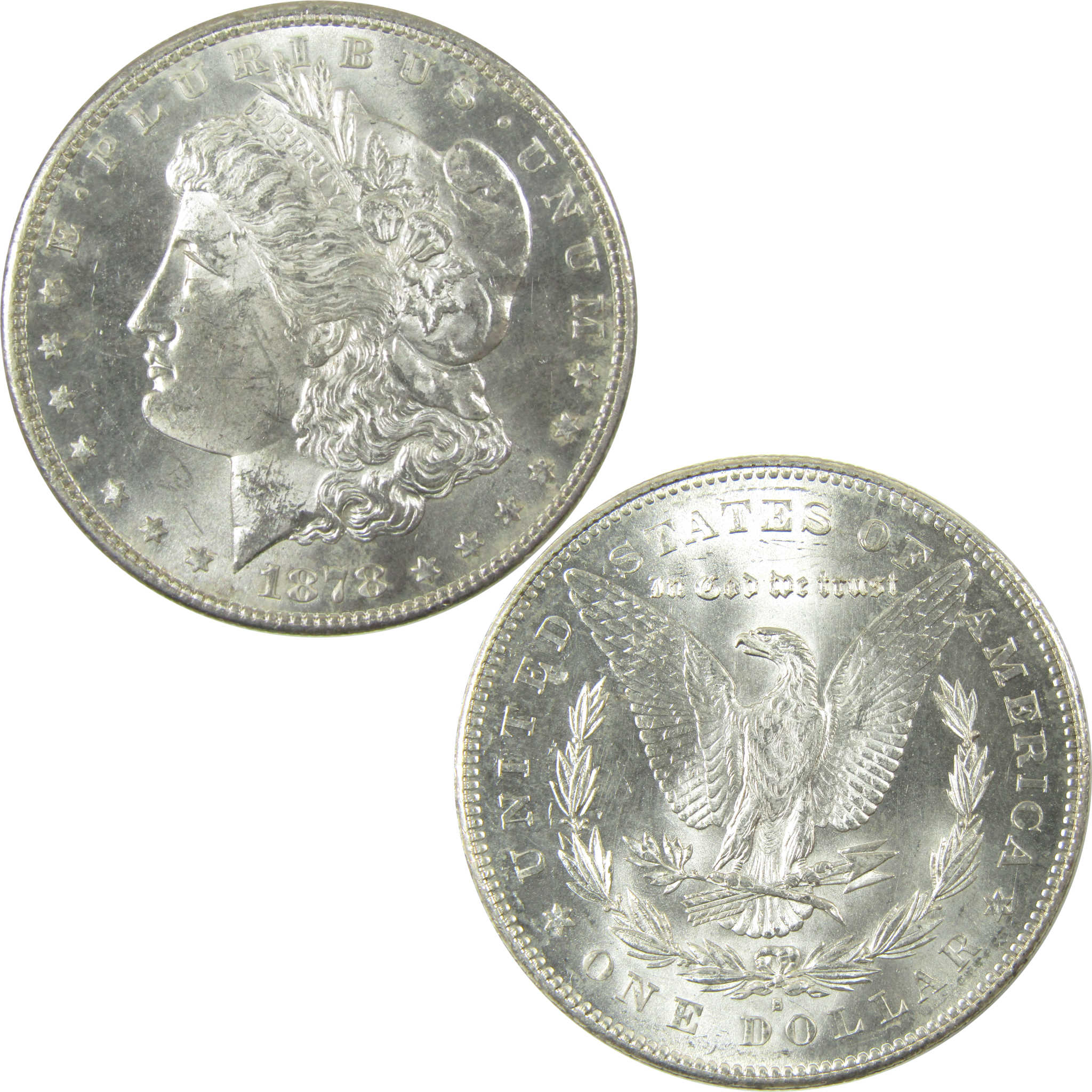 1878 S Morgan Silver Dollar Uncirculated Mint State $1 Coin SKU:I26050