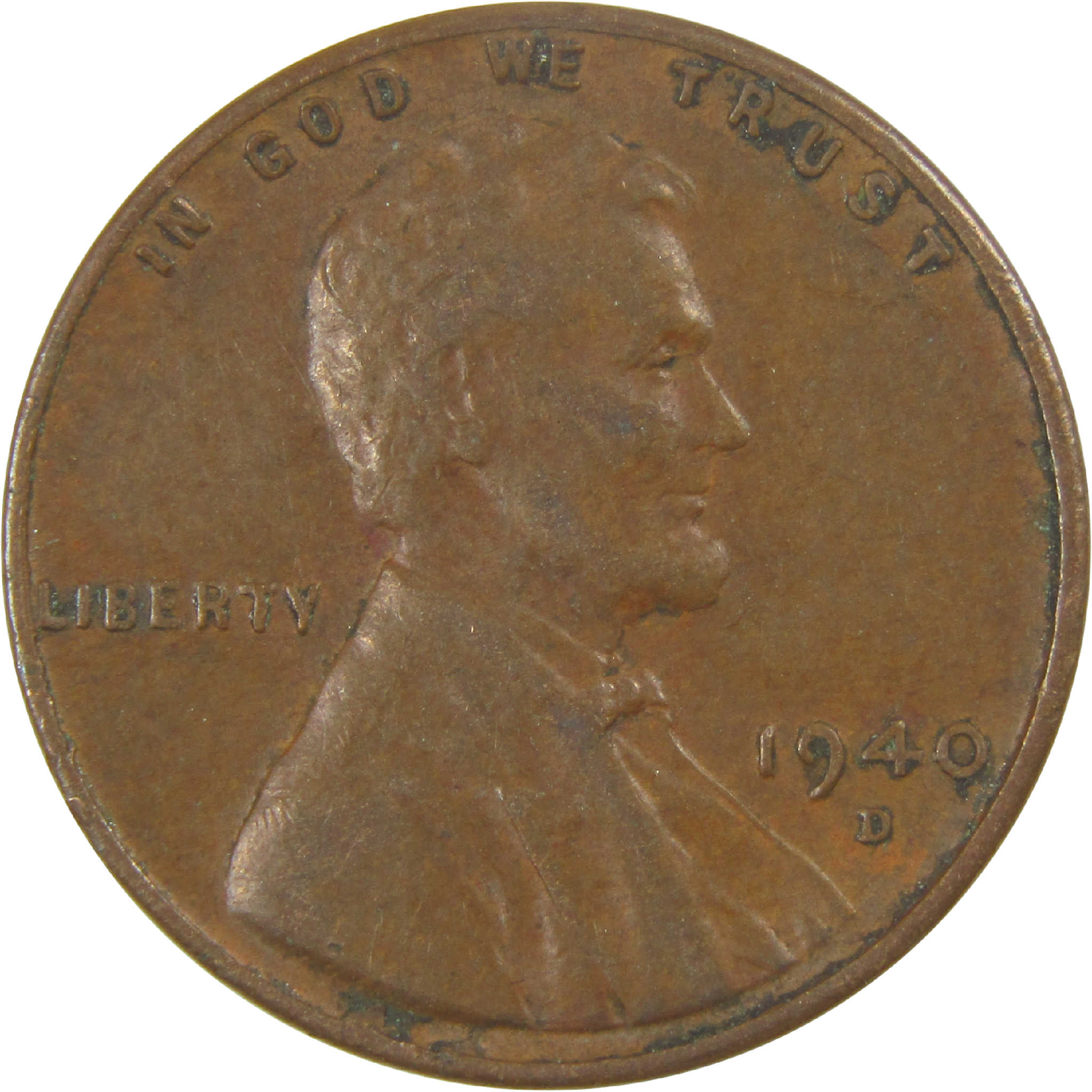 1940 D Lincoln Wheat Cent Circulated Penny 1c Coin Collectible