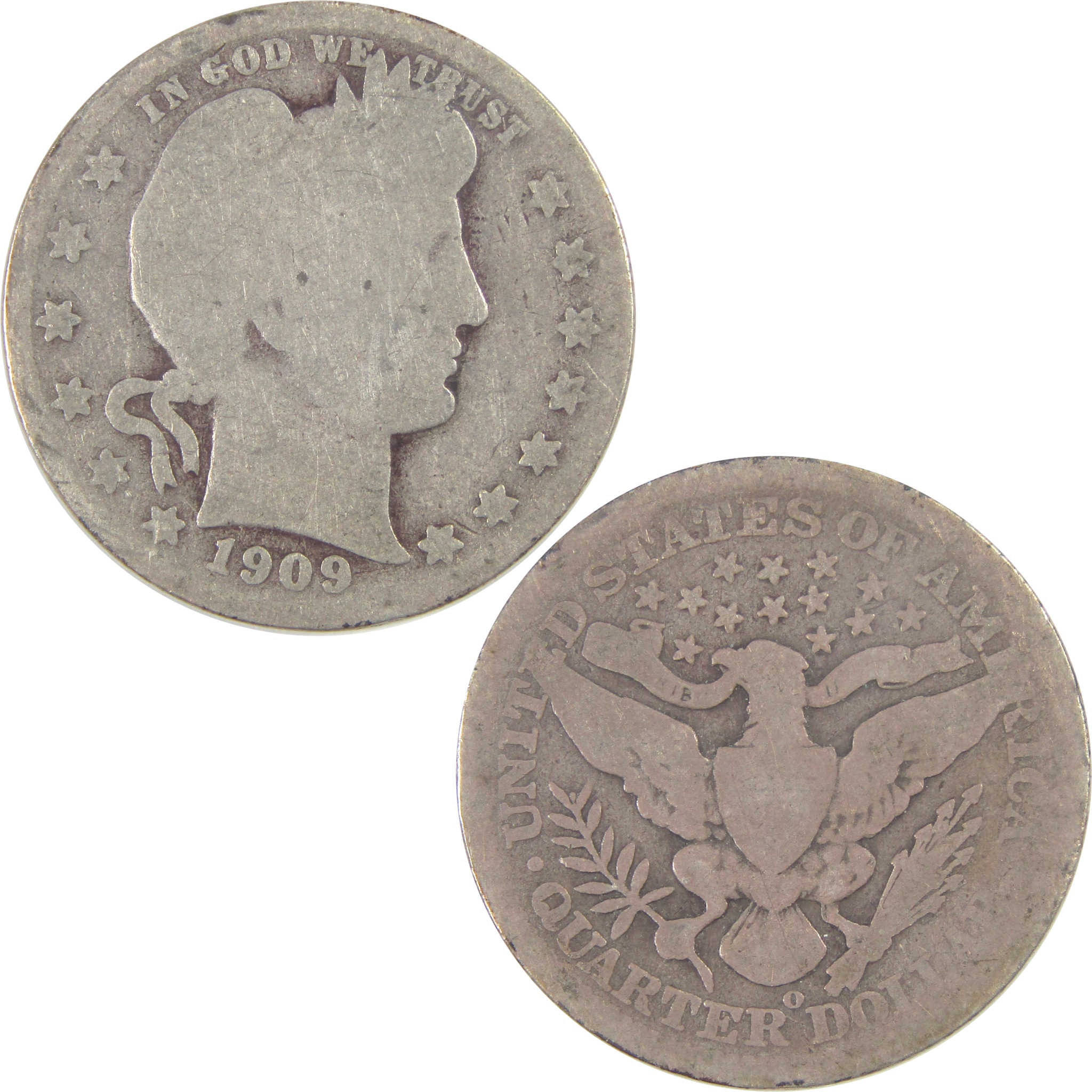 1909 O Barber Quarter AG About Good Silver 25c Coin SKU:I16680