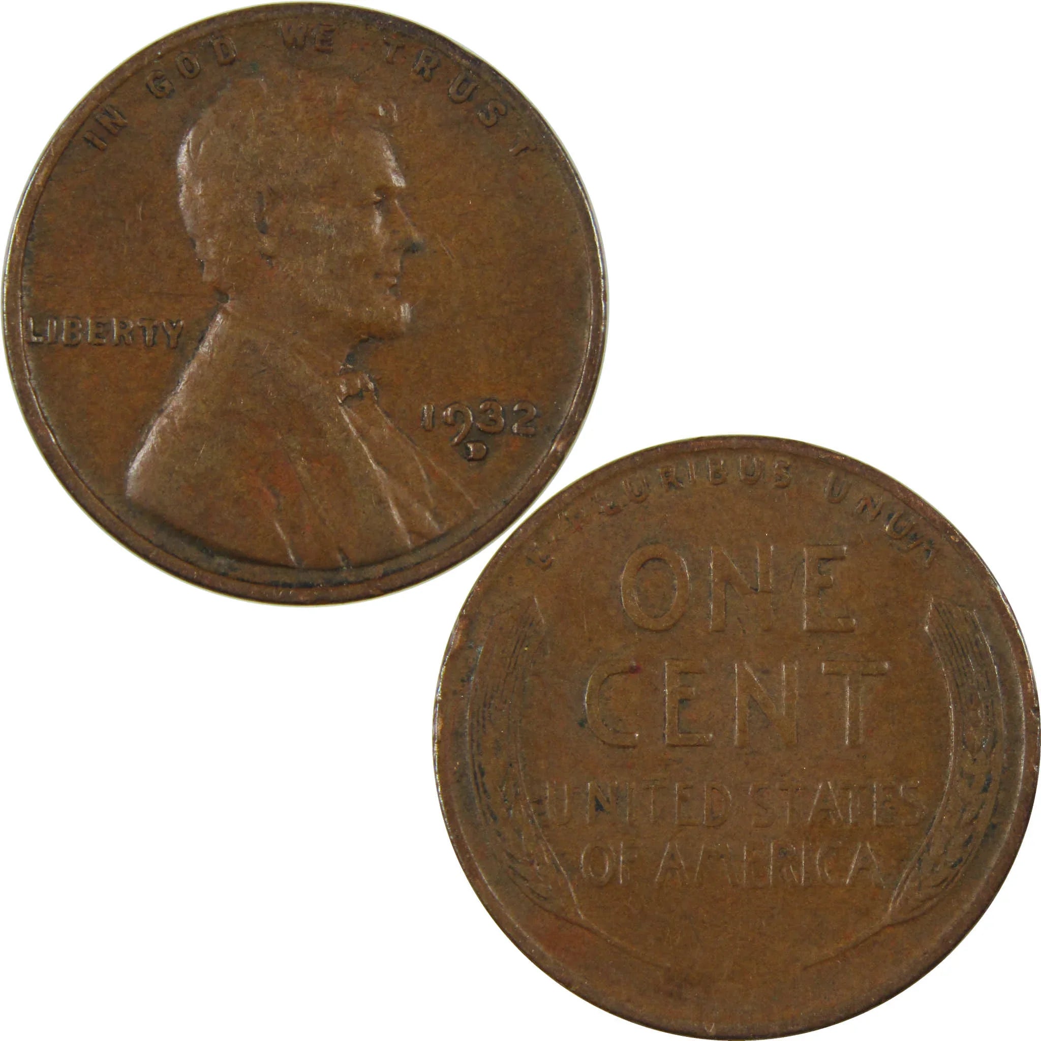 1932 D Lincoln Wheat Cent F Fine Penny 1c Coin Collectible SKU:I27121