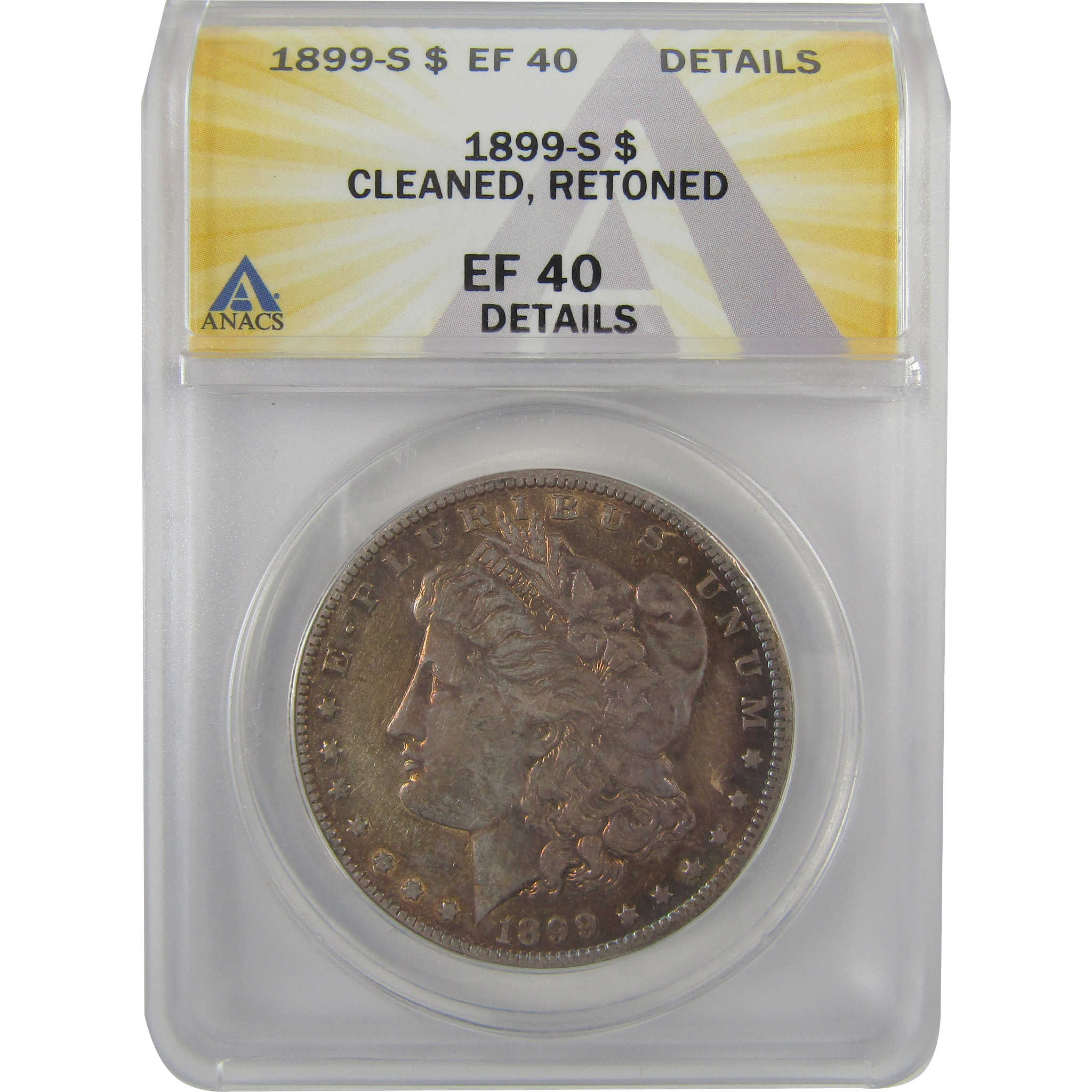 1899 S Morgan Dollar EF 40 Details ANACS Silver $1 Coin SKU:I19103 - Morgan coin - Morgan silver dollar - Morgan silver dollar for sale - Profile Coins & Collectibles