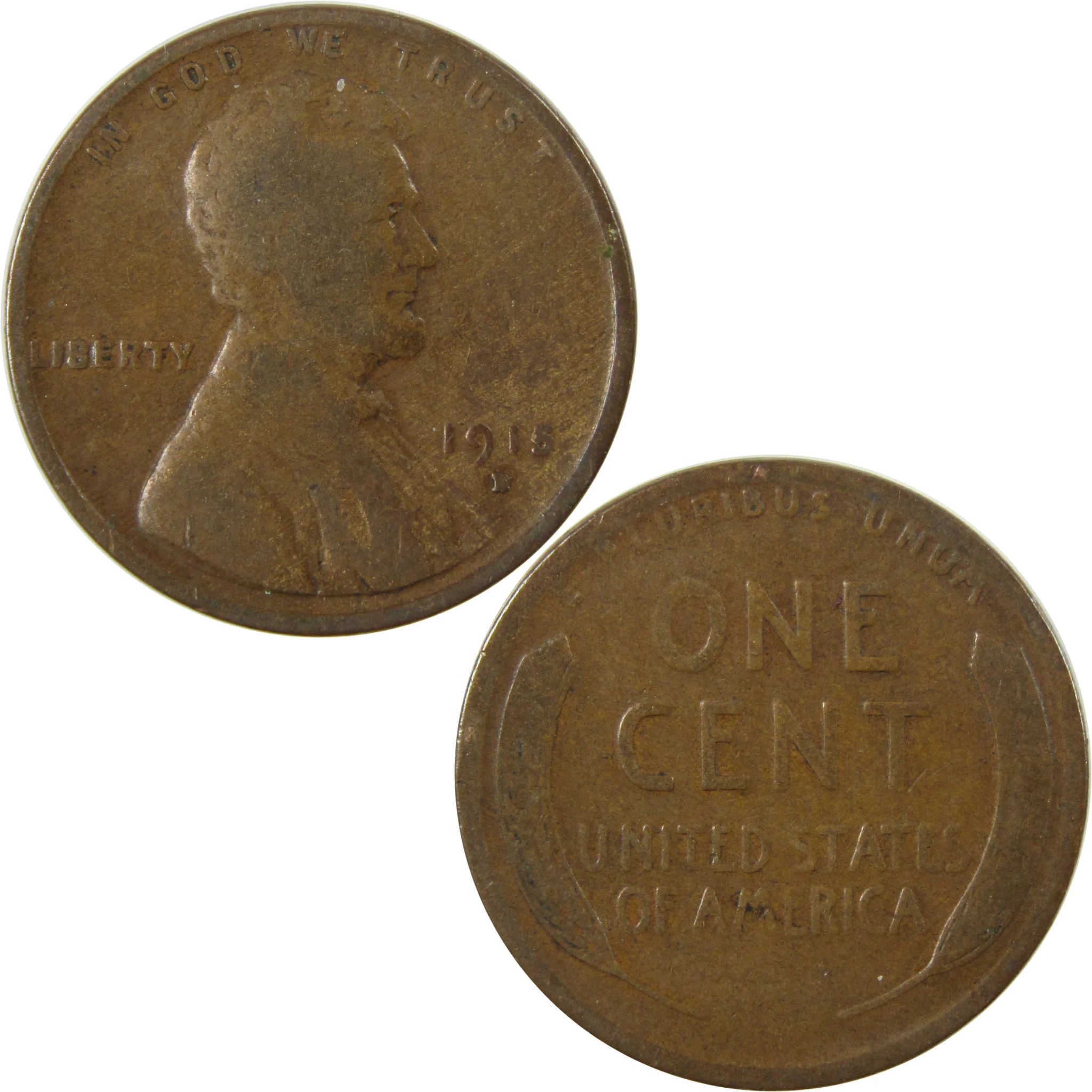 1915 D Lincoln Wheat Cent G Good Penny 1c Coin Collectible SKU:I26707