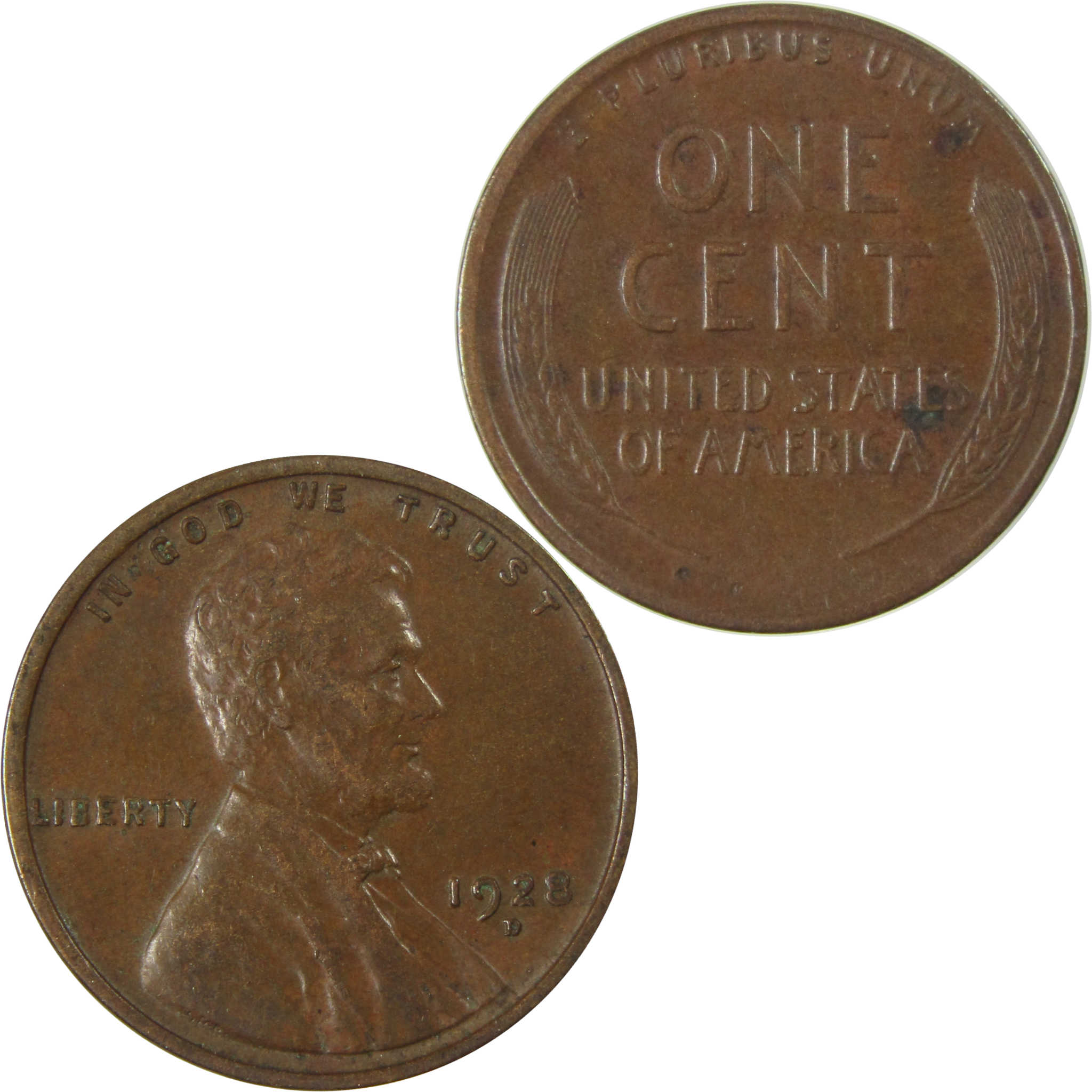 1928 D Lincoln Wheat Cent XF EF Extremely Fine 1c Coin SKU:I27574