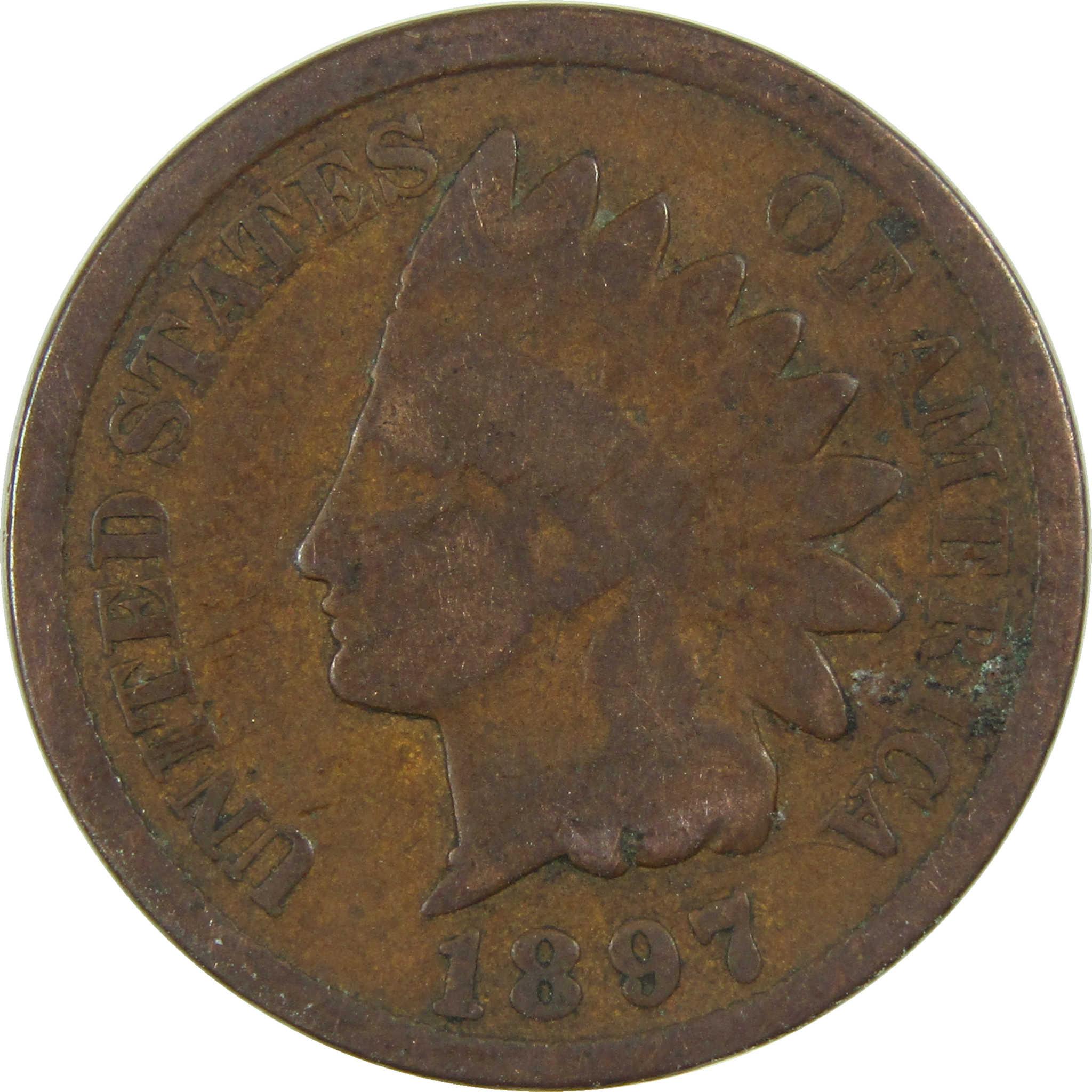 1897 Indian Head Cent G Good Penny 1c Coin SKU:I27031