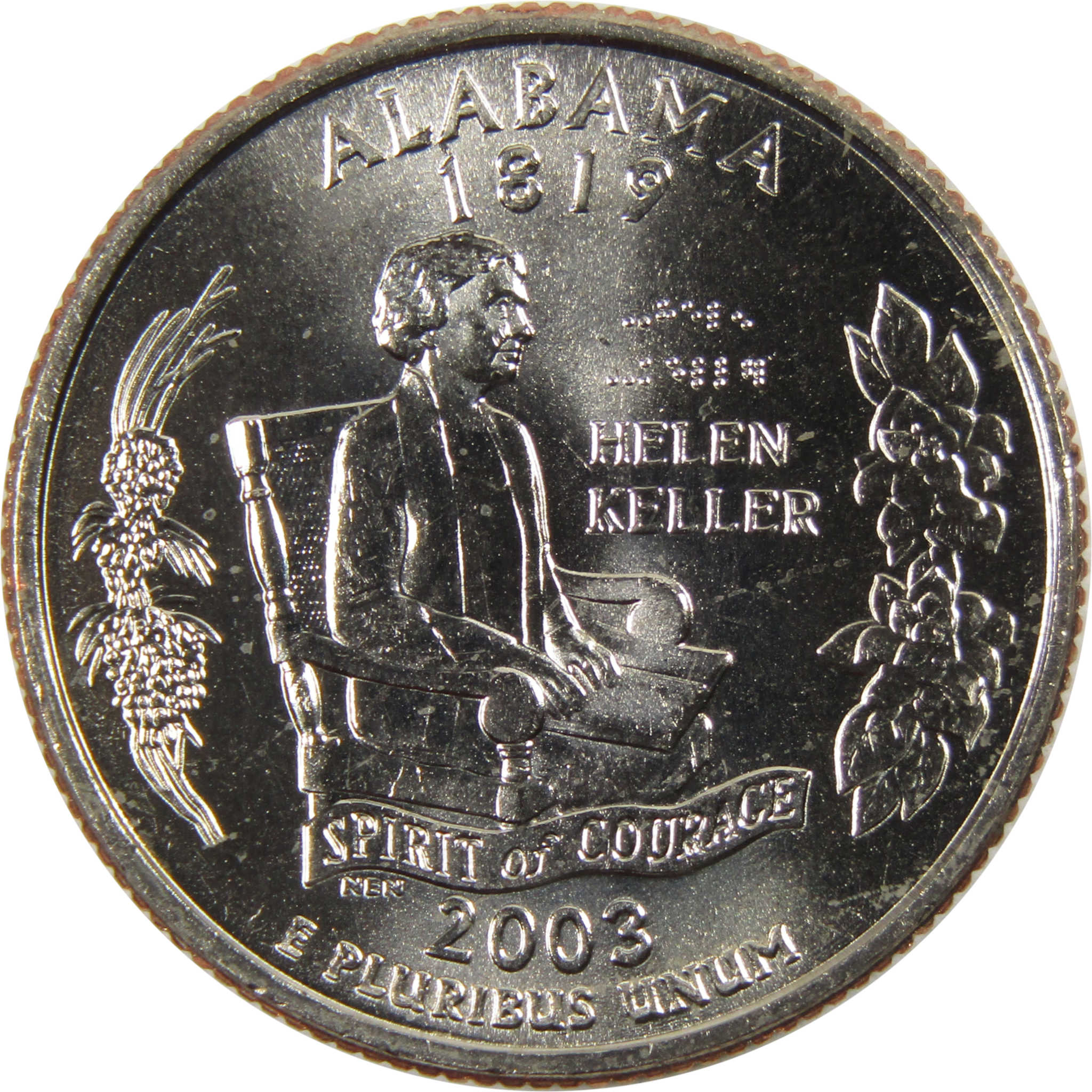 2003 P Alabama State Quarter BU Uncirculated Clad 25c Coin