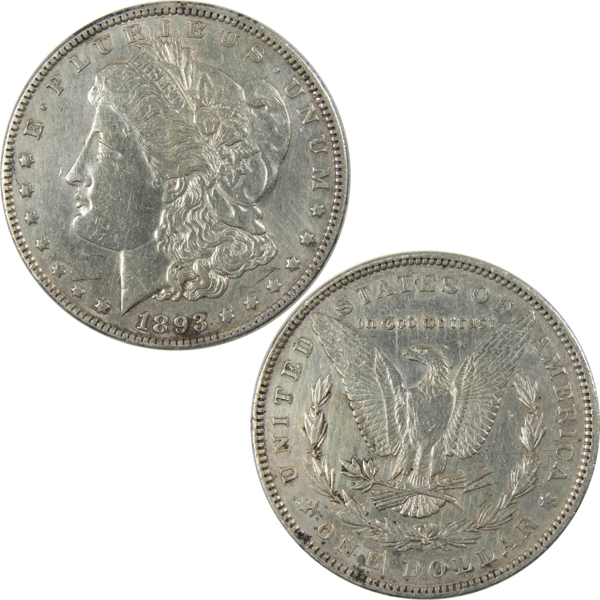 1893 Morgan Dollar XF EF Extremely Fine Details Silver SKU:I23695 - Morgan coin - Morgan silver dollar - Morgan silver dollar for sale - Profile Coins & Collectibles