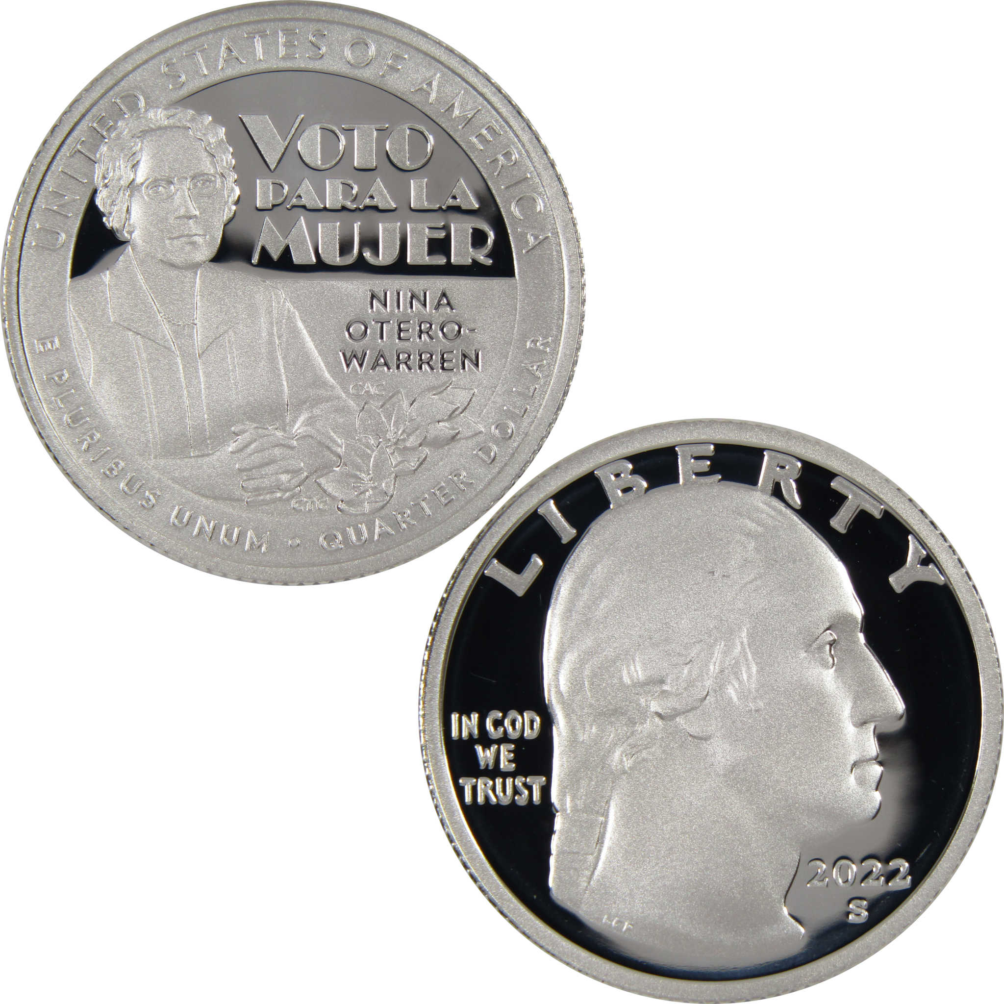2022 S Nina Otero-Warren American Women Quarter .999 Silver Proof Coin