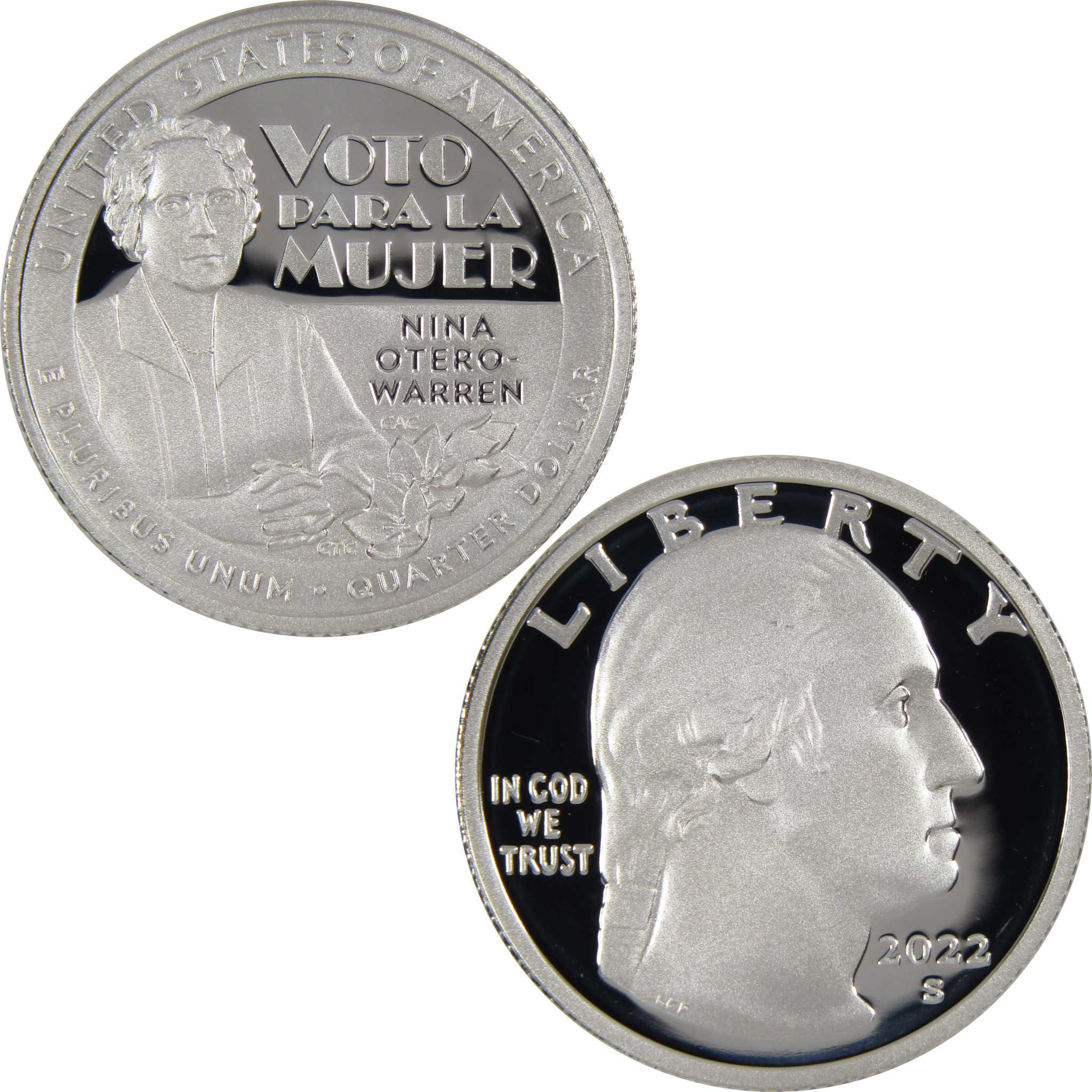 2022 S Nina Otero-Warren American Women Quarter .999 Silver Proof Coin