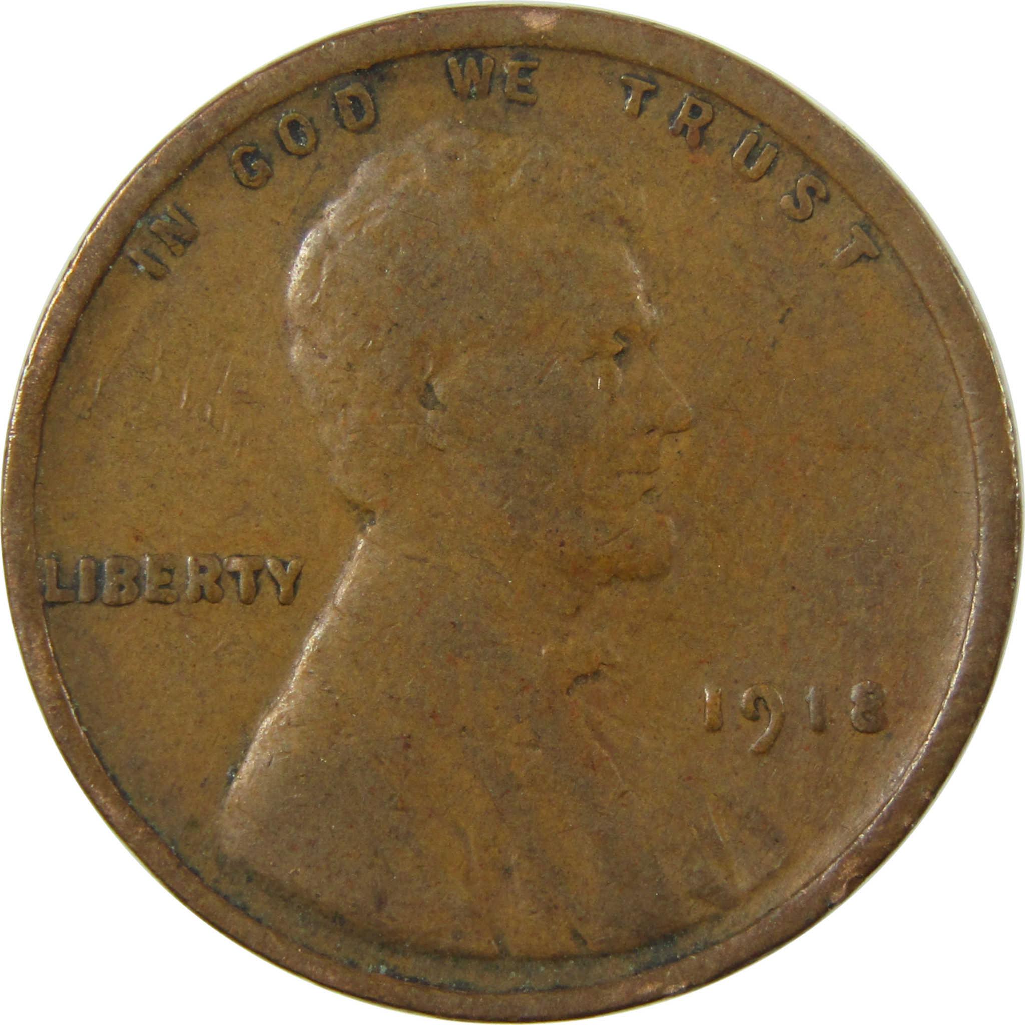 1918 Lincoln Wheat Cent VG Very Good Penny 1c Coin SKU:I26826