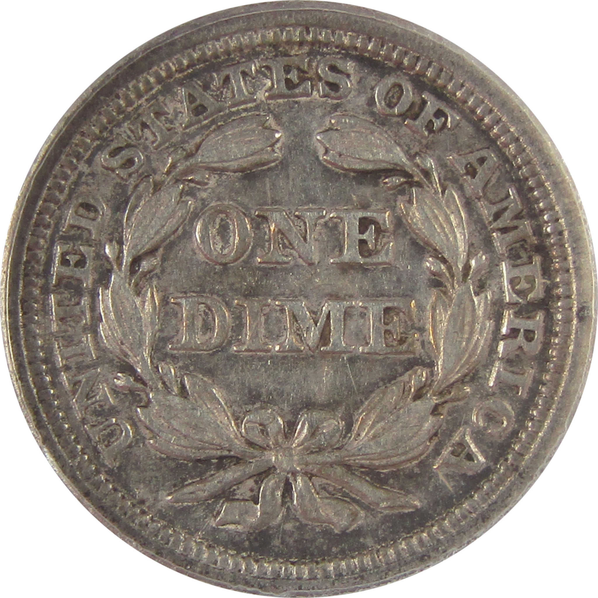 1853 Arrows Seated Liberty Dime AU 50 Details ANACS Silver SKU:I20150