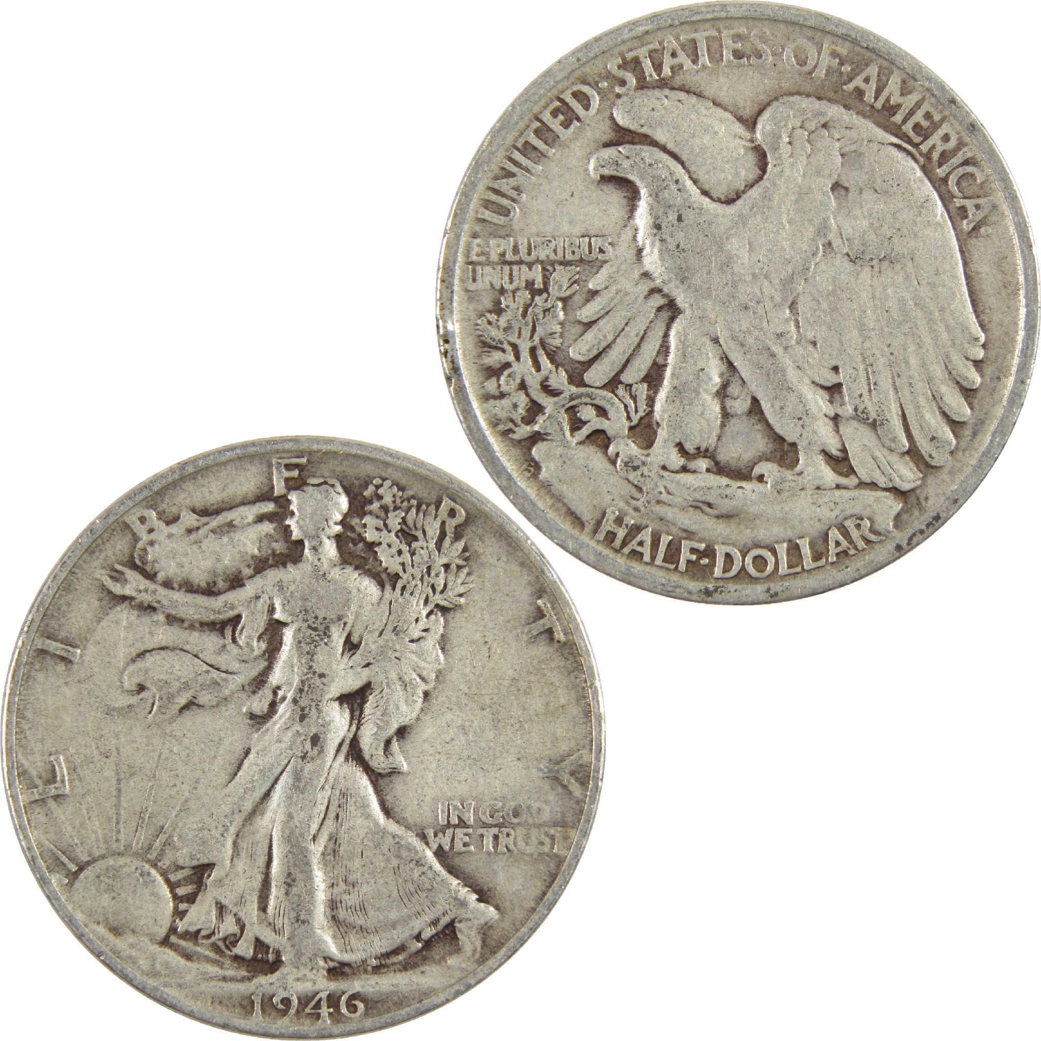 1946 S Liberty Walking Half Dollar VG Very Good Silver 50c Coin