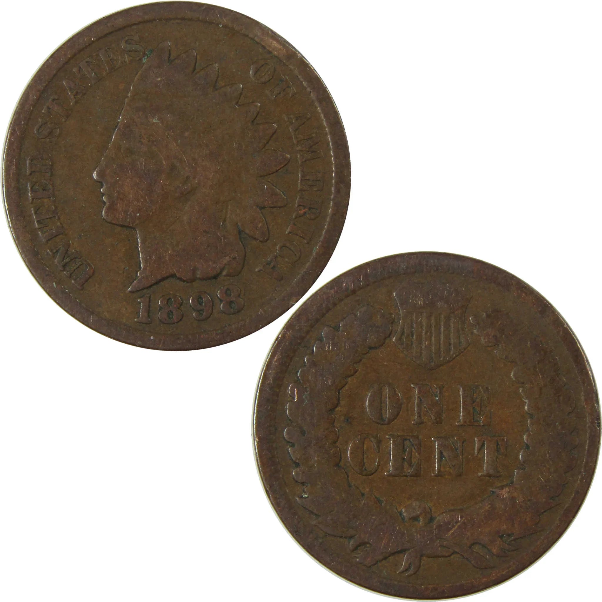 1898 Indian Head Cent G Good Penny 1c Coin SKU:I26986
