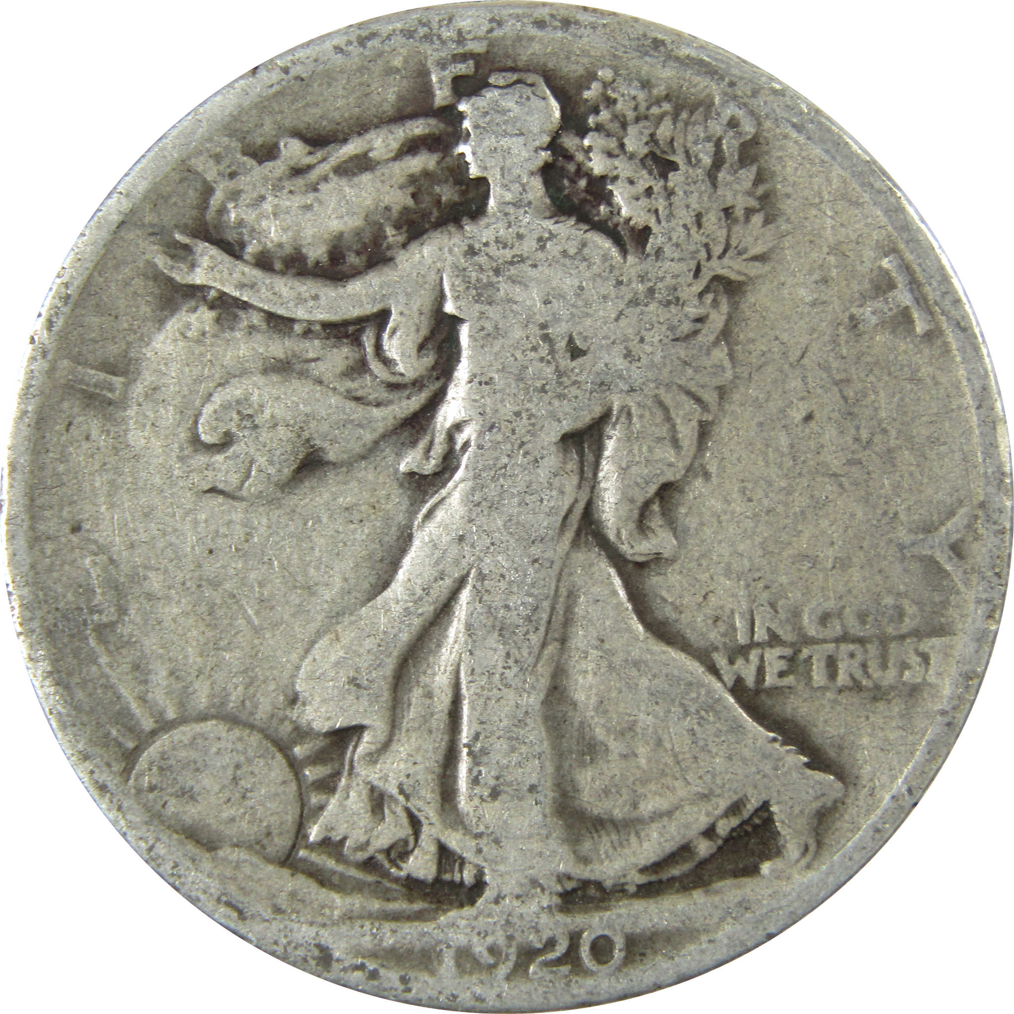 1920 Liberty Walking Silver Half Dollar AG About Good SKU:CP517