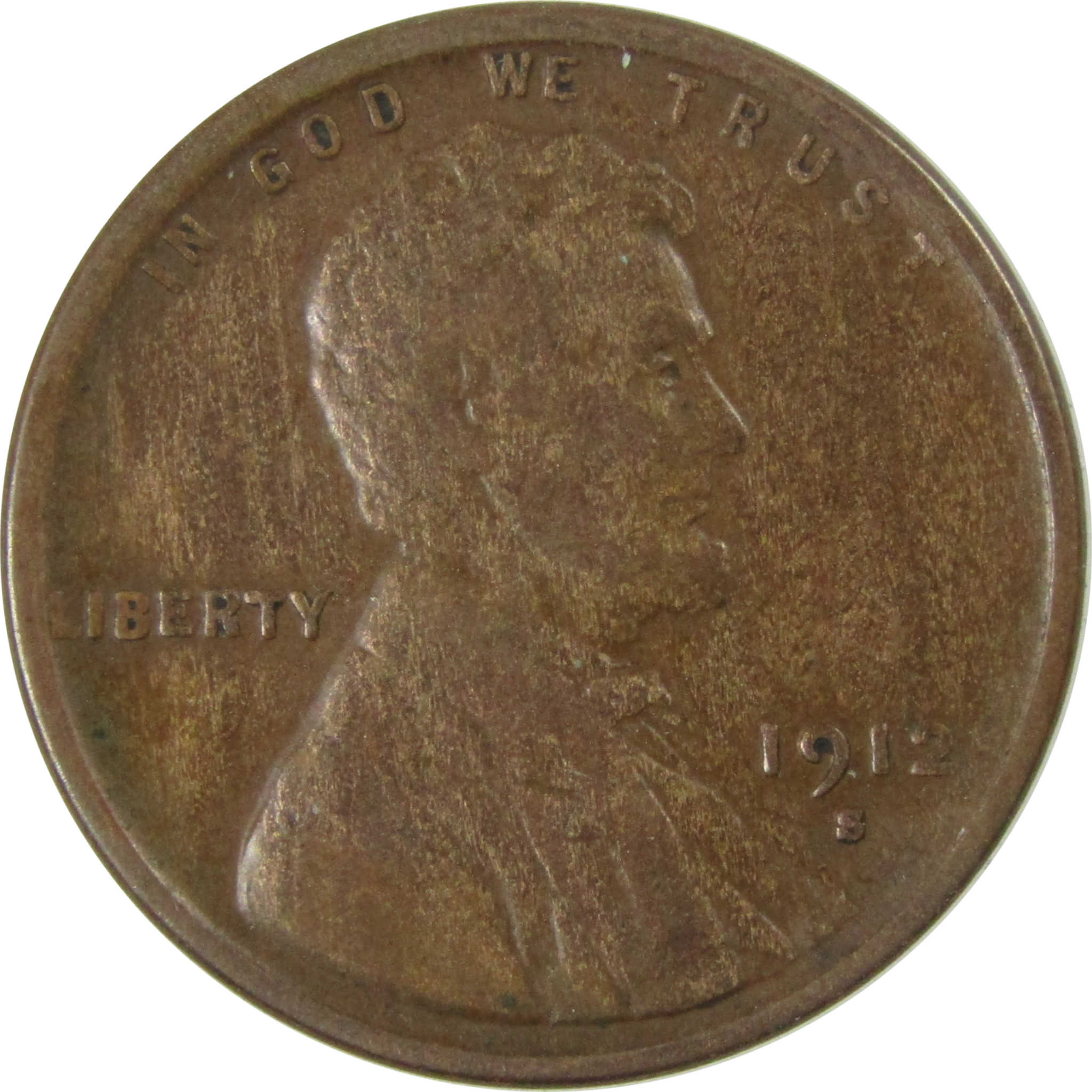 1912 S Lincoln Wheat Cent VF Very Fine Details Penny SKU:I26367