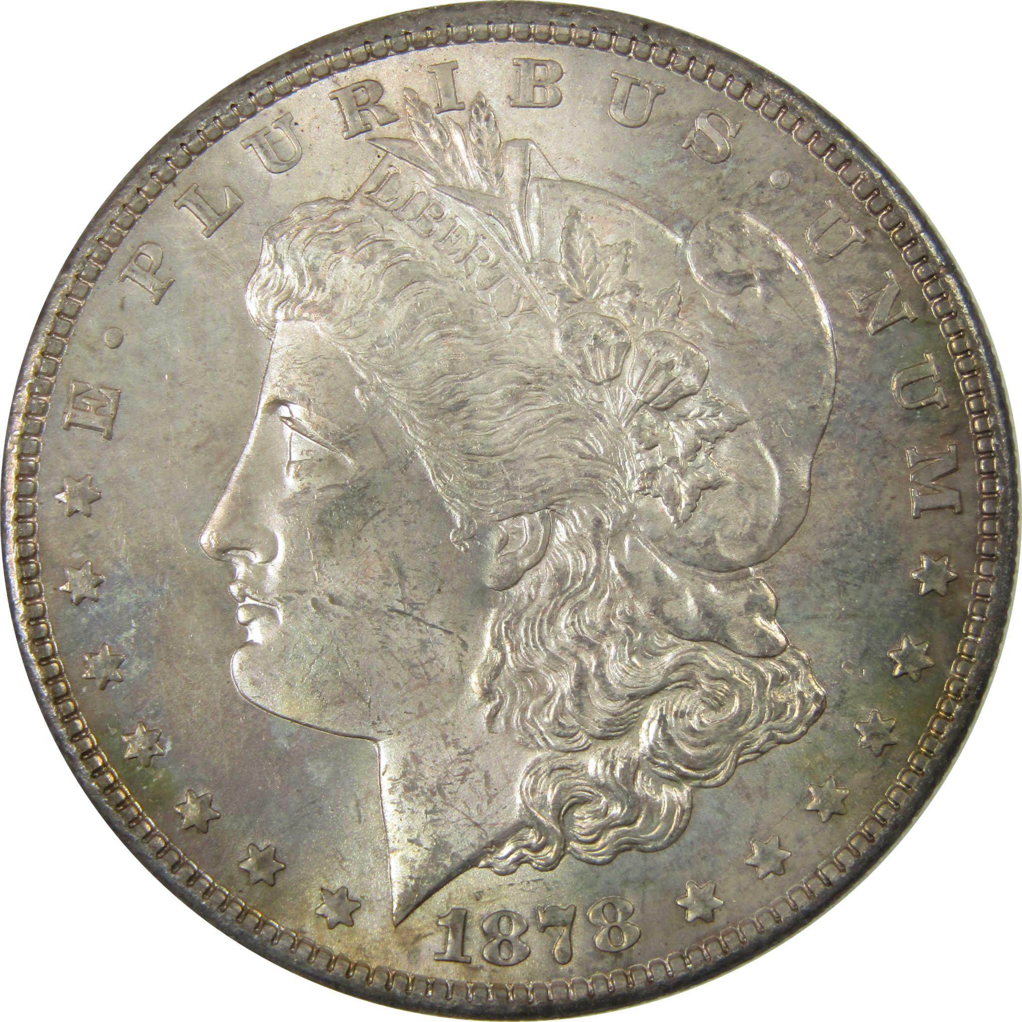 1878 S Morgan Silver Dollar Uncirculated Mint State Toned SKU:I26292