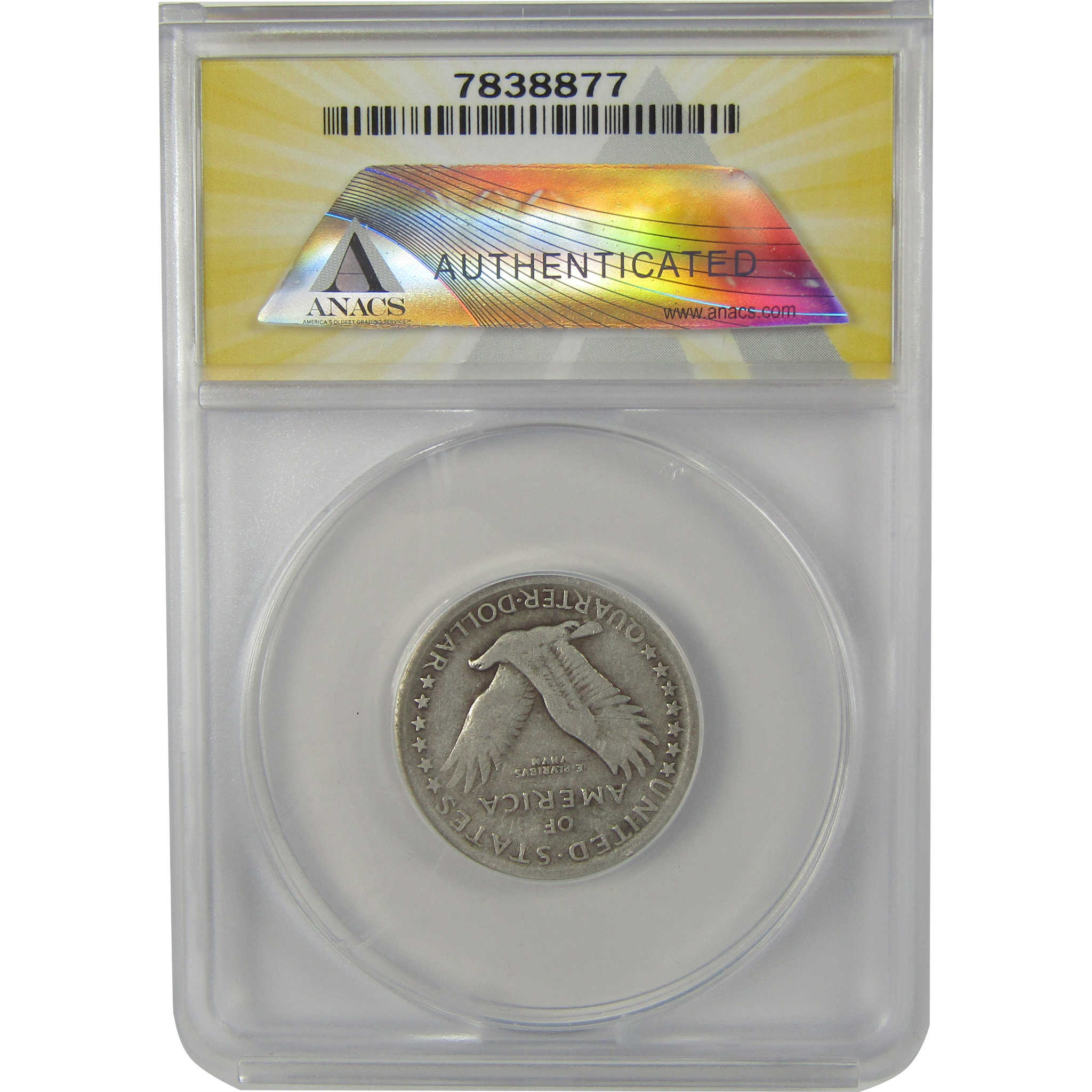 1917 Type 1 Standing Liberty Quarter VF 25 ANACS Silver SKU:I22222
