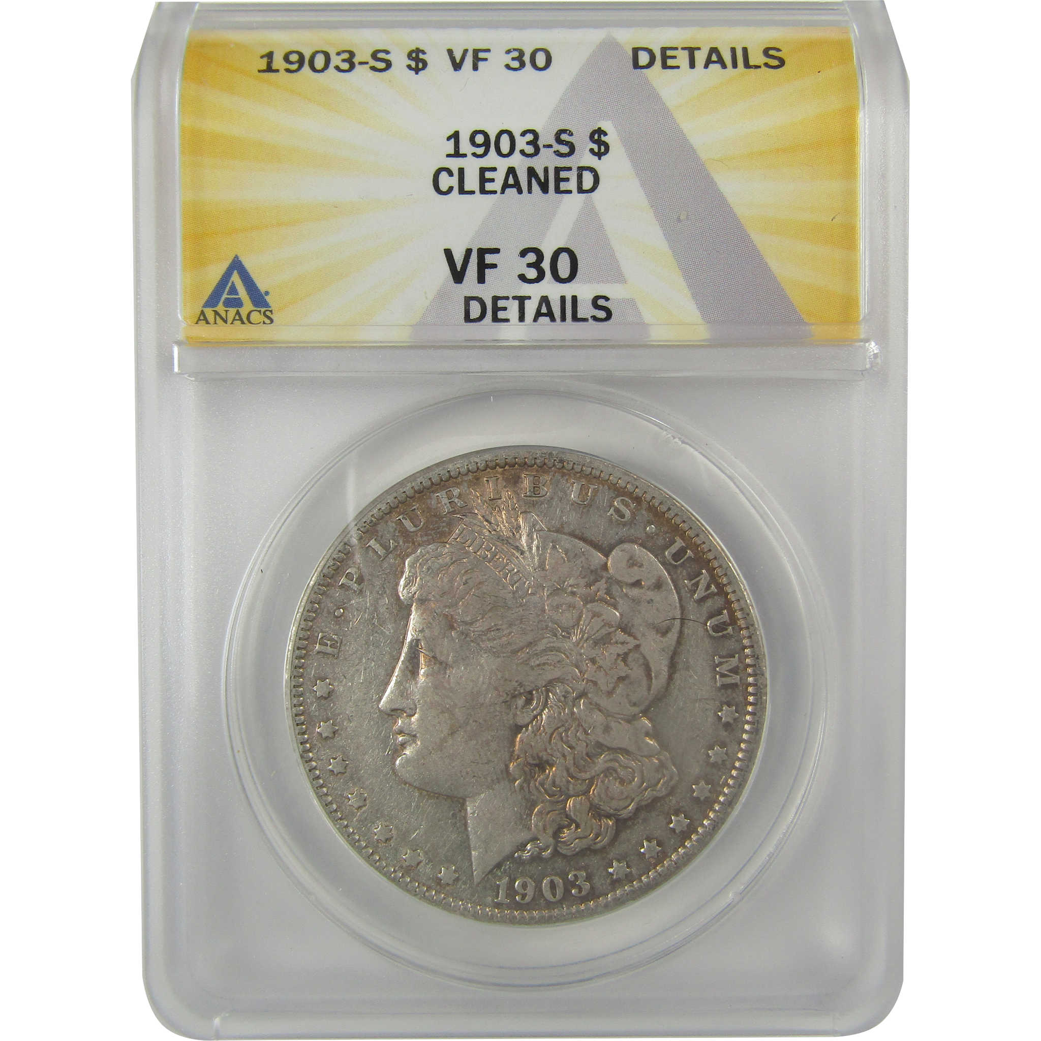 1903 S Morgan Dollar VF 30 Details ANACS Silver $1 Coin SKU:I21746 - Morgan coin - Morgan silver dollar - Morgan silver dollar for sale - Profile Coins & Collectibles
