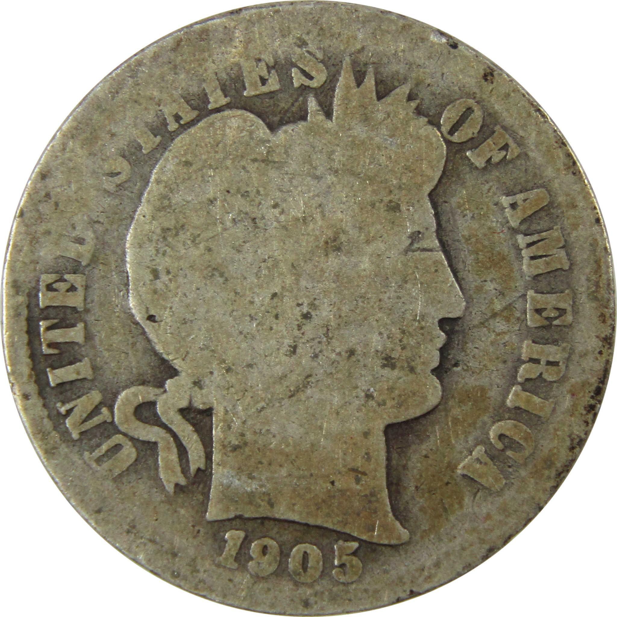 1905 O Micro O Barber Silver Dime AG About Good 10c Coin SKU:I26628
