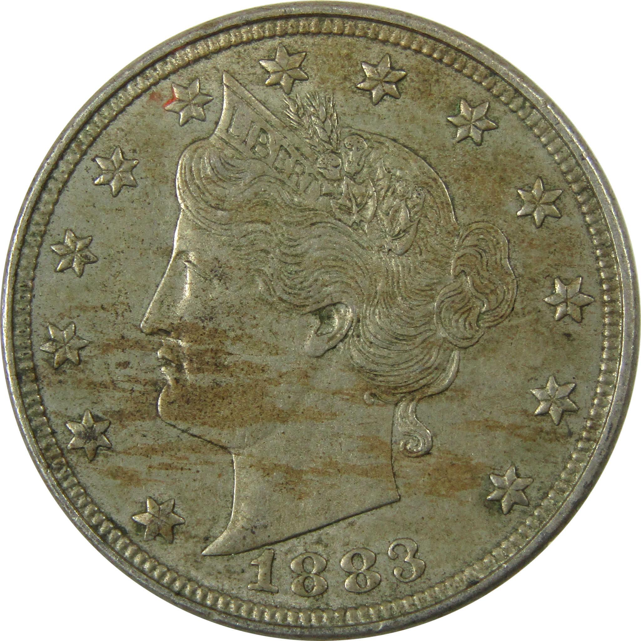 1883 No Cents Liberty Head V Nickel XF EF Extremely Fine SKU:I26396