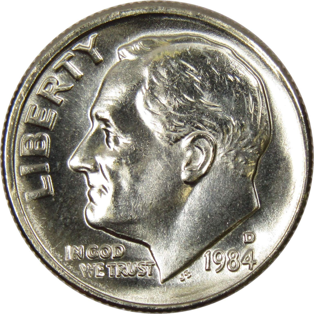 1984 D Roosevelt Dime Clad Uncirculated Mint State 10c Coin