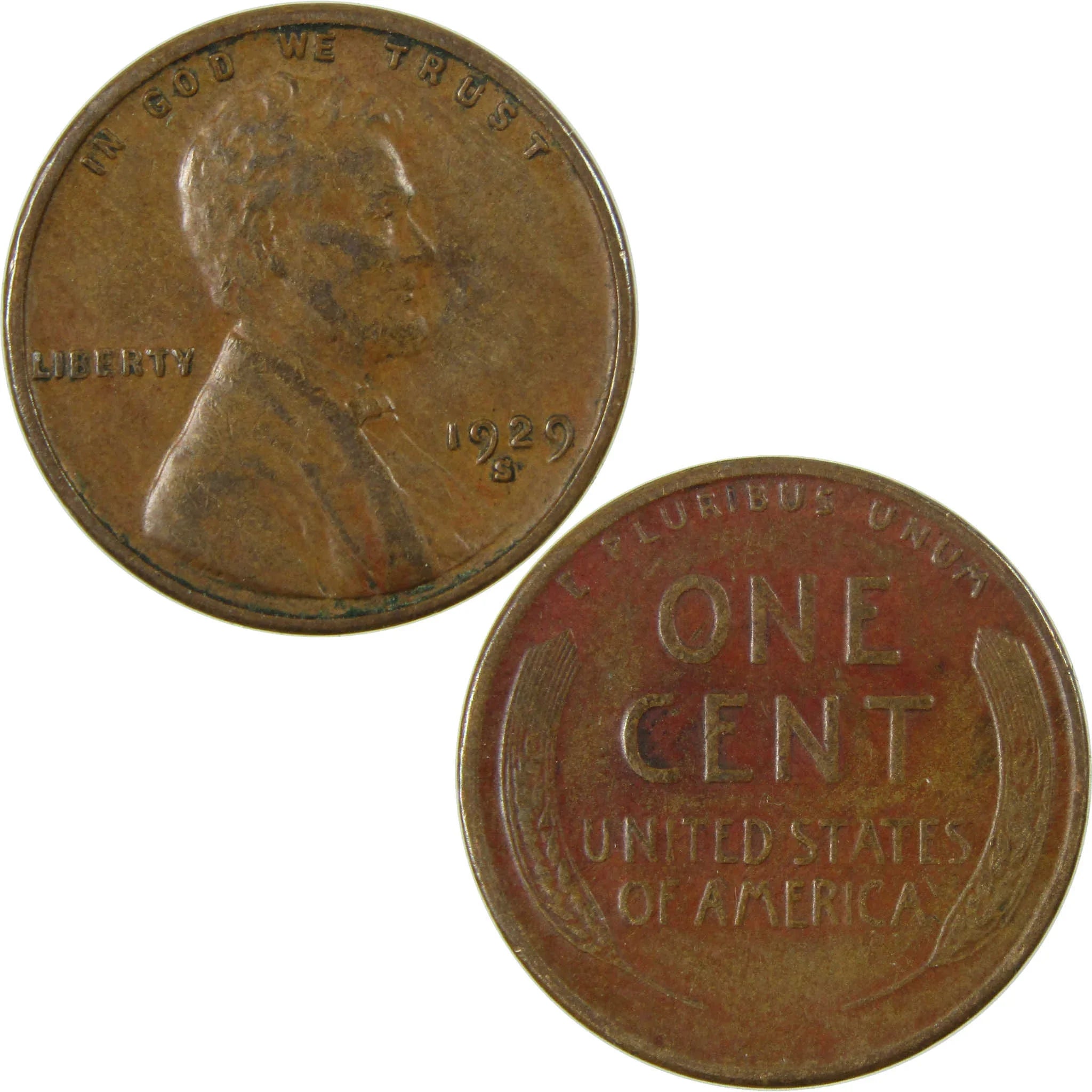 1929 S Lincoln Wheat Cent XF EF Extremely Fine Penny SKU:I26865