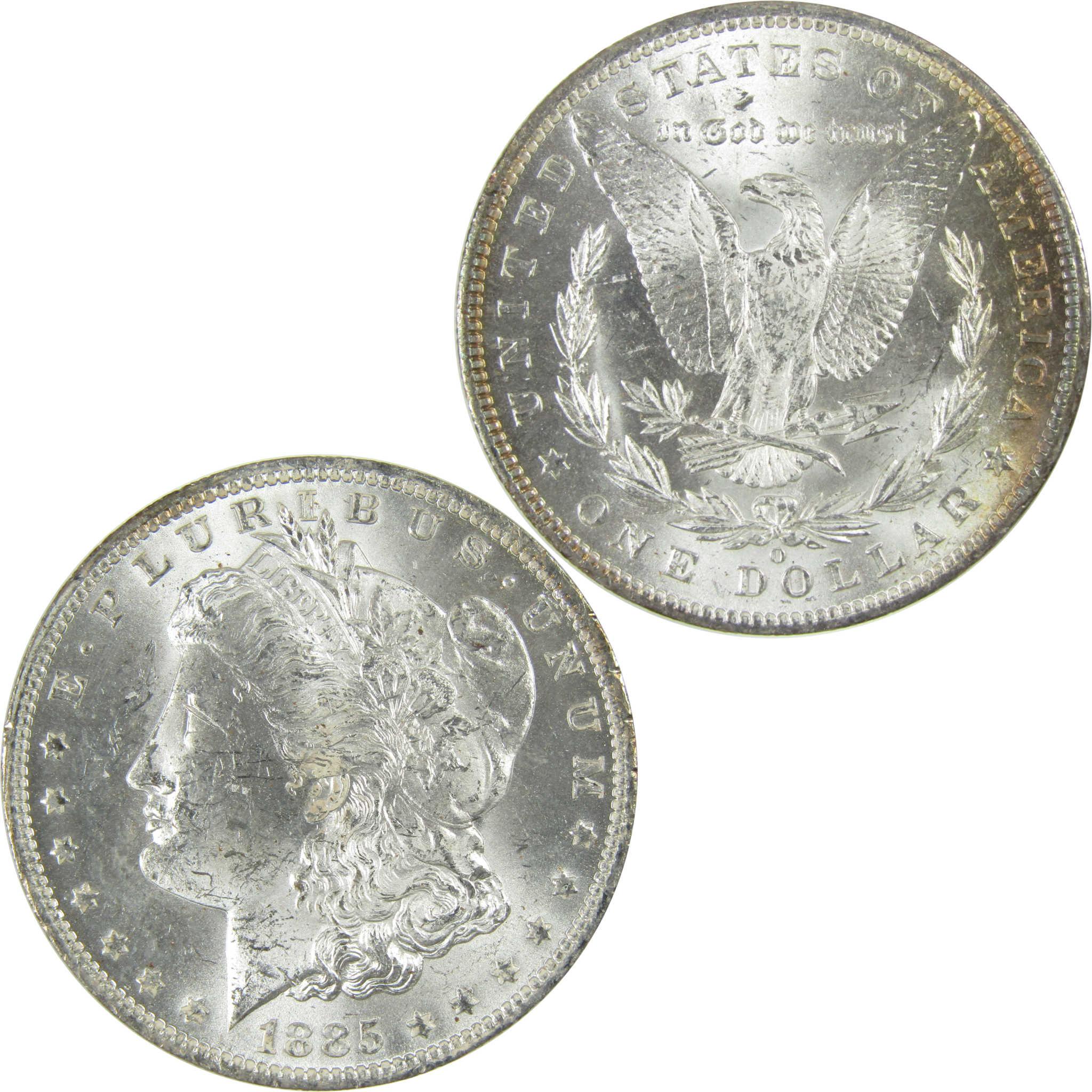 1885 O Morgan Silver Dollar Uncirculated $1 Coin Toned SKU:I27472 - Morgan coin - Morgan silver dollar - Morgan silver dollar for sale - Profile Coins & Collectibles