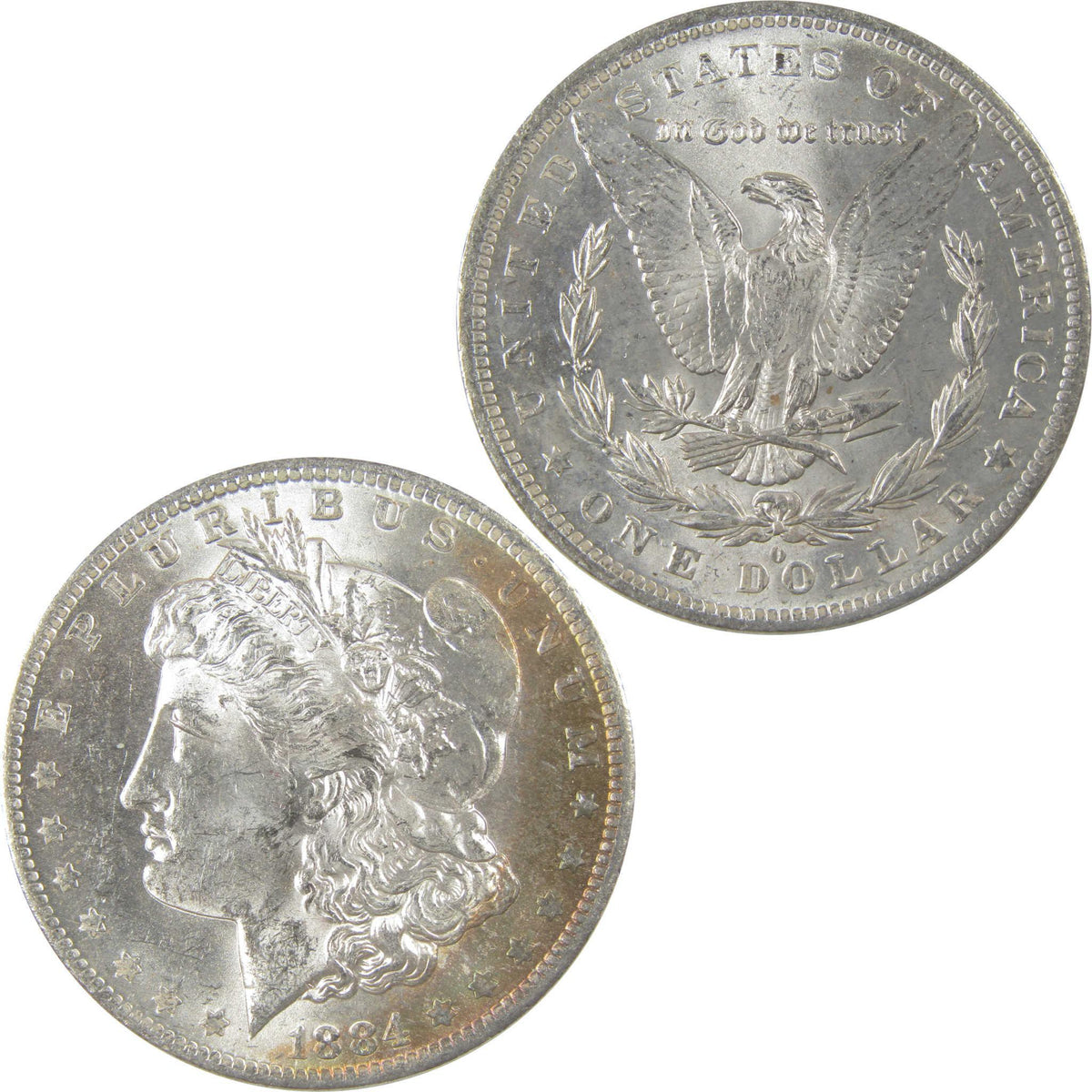 1884 O Morgan Silver Dollar BU Choice Uncirculated Toned SKU:I24190