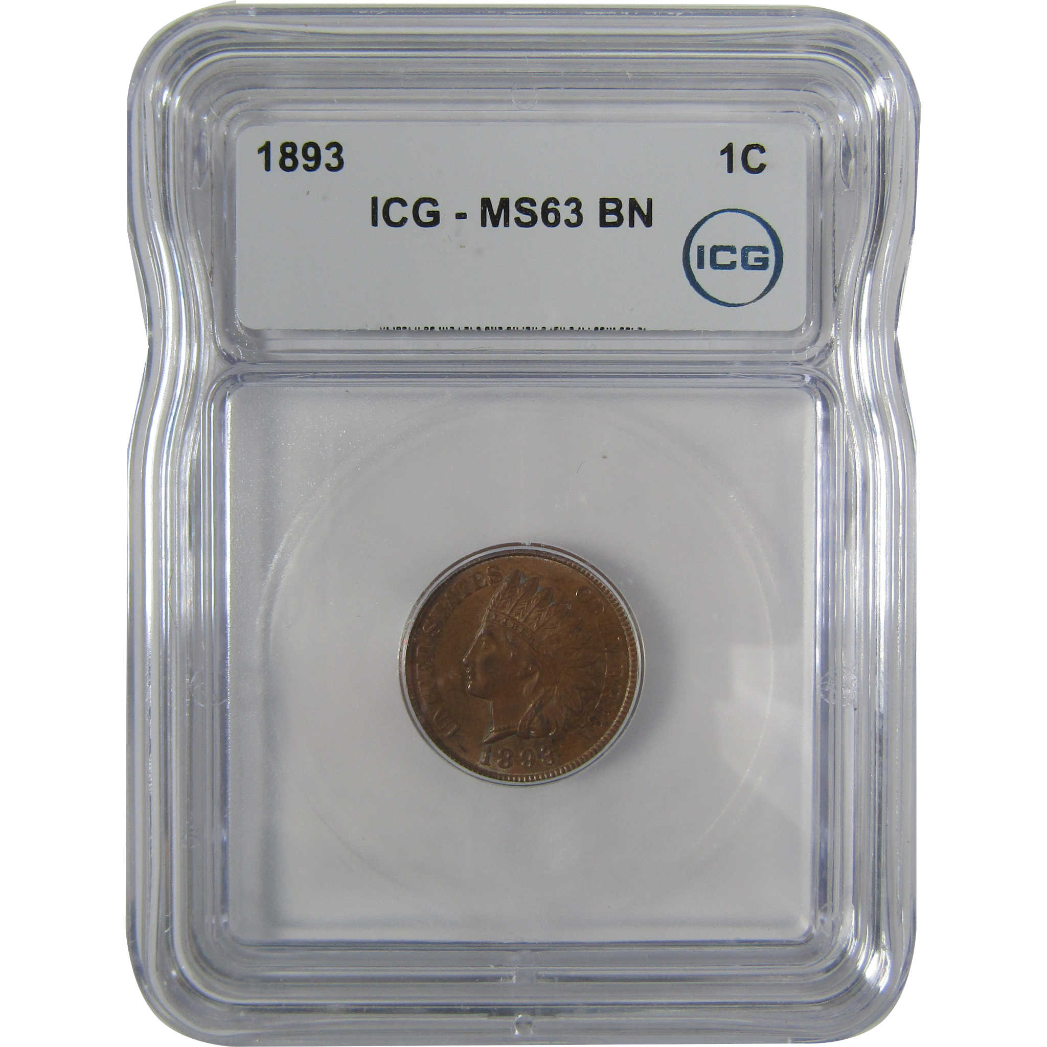 1893 Indian Head Cent MS 63 BN ICG Penny Uncirculated SKU:I22946