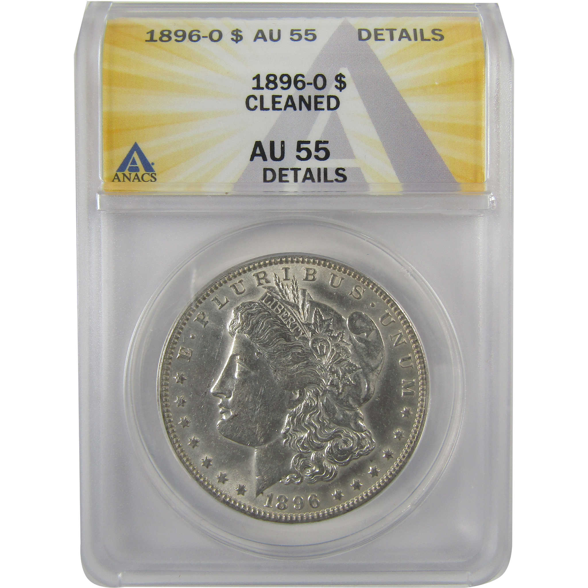 1896 O Morgan Dollar AU 55 Details ANACS Silver $1 Coin SKU:I19001 - Morgan coin - Morgan silver dollar - Morgan silver dollar for sale - Profile Coins & Collectibles