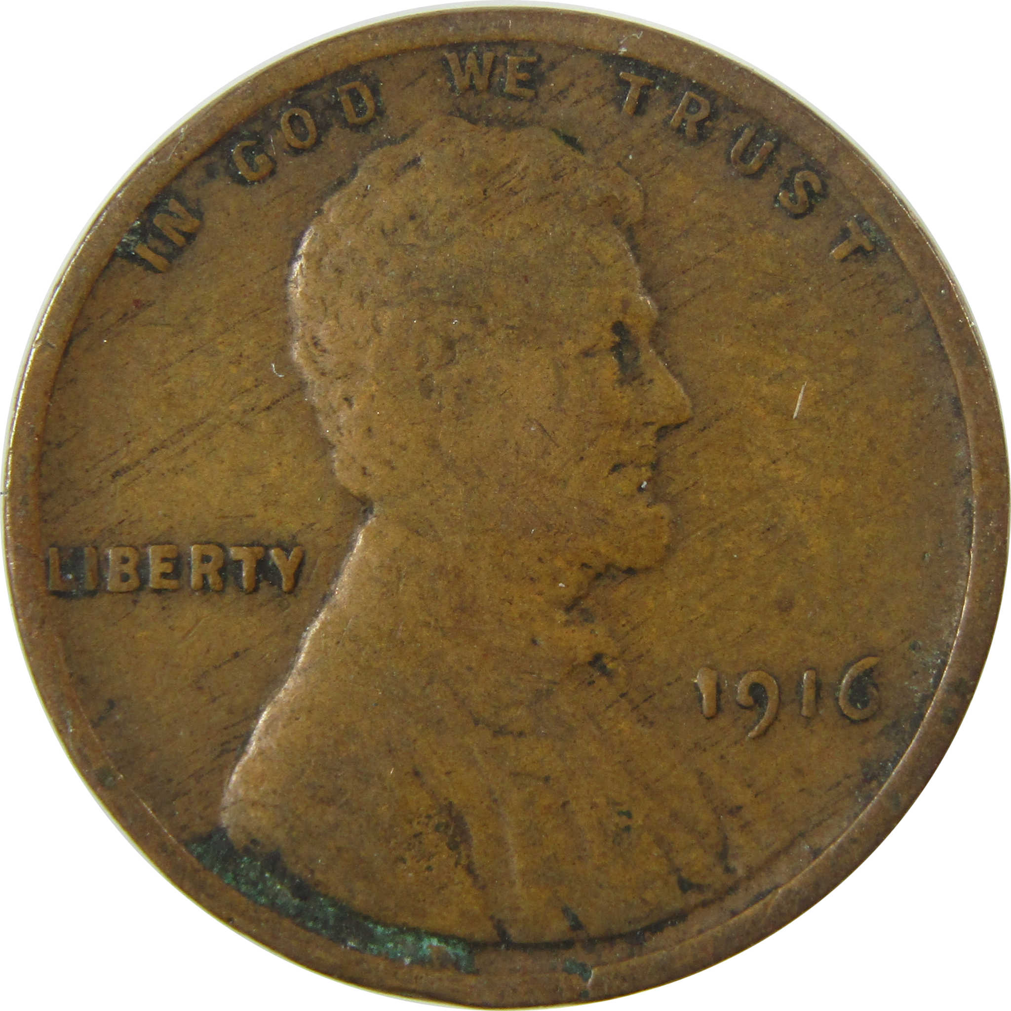 1916 Lincoln Wheat Cent VG Very Good Penny 1c Coin SKU:I26839