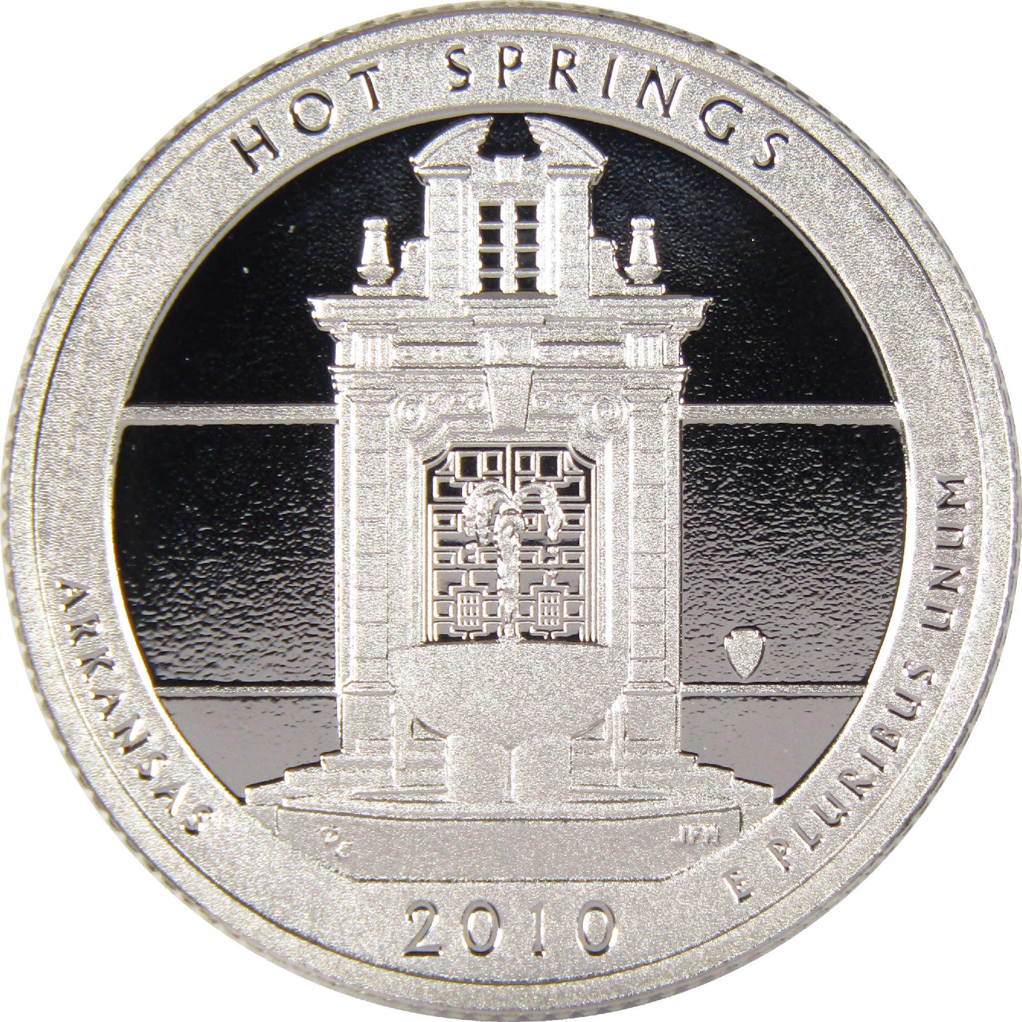 2010 S Hot Springs National Park Quarter Silver Proof 25c Coin