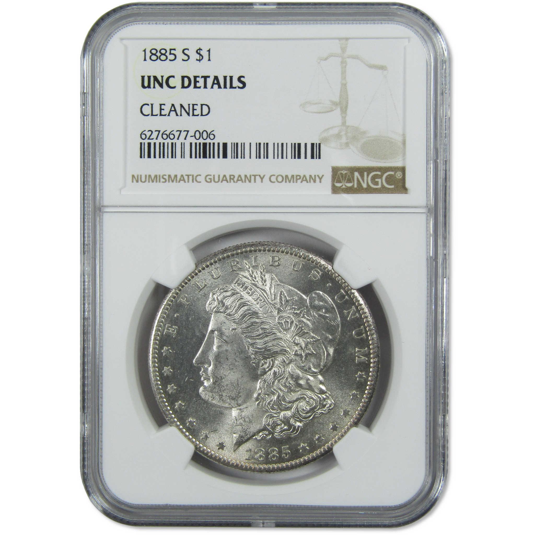 1885 S Morgan Dollar Uncirculated Details NGC Silver $1 Coin SKU:I1464 - Morgan coin - Morgan silver dollar - Morgan silver dollar for sale - Profile Coins & Collectibles