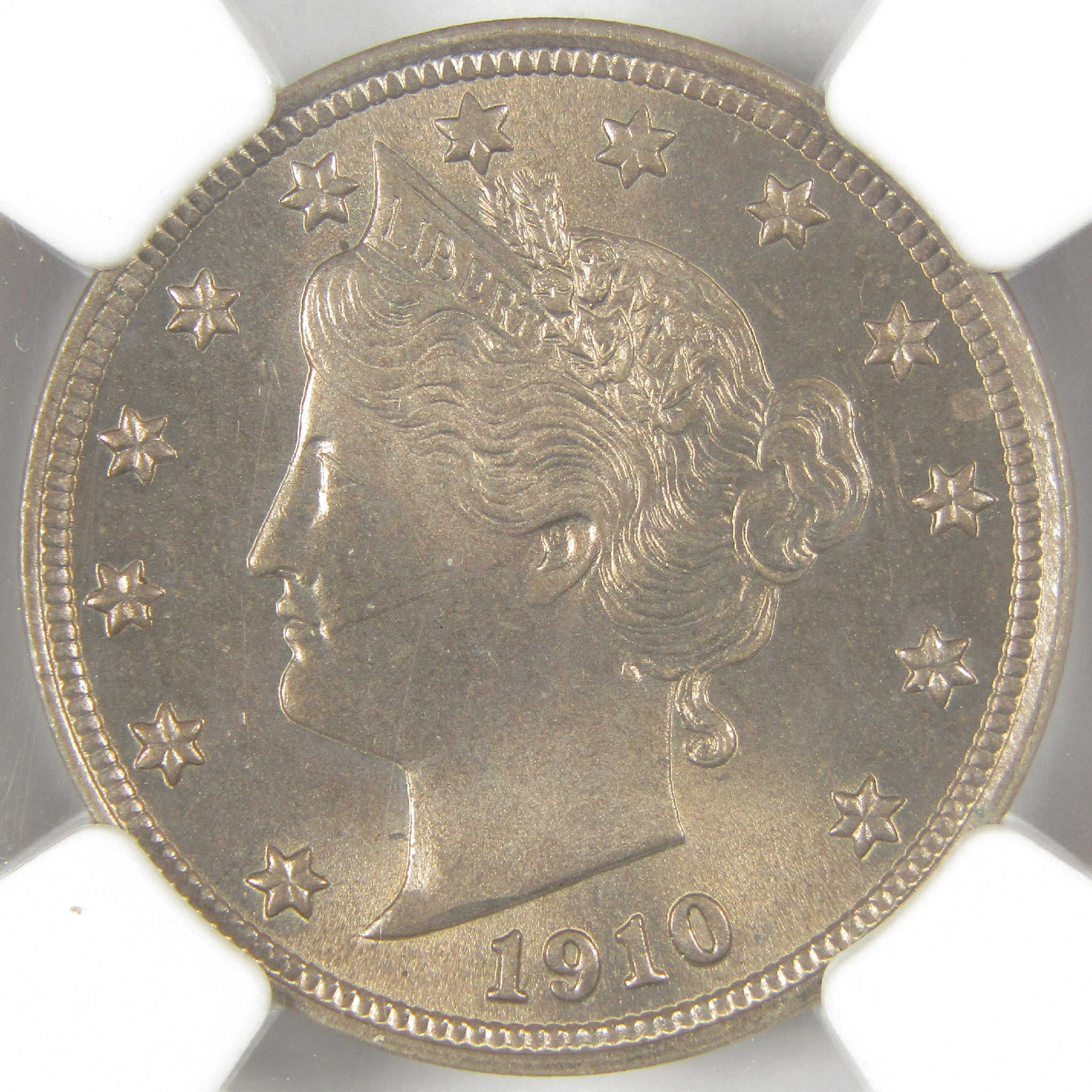 1910 Liberty Head V Nickel MS 65 NGC Uncirculated 5c Coin